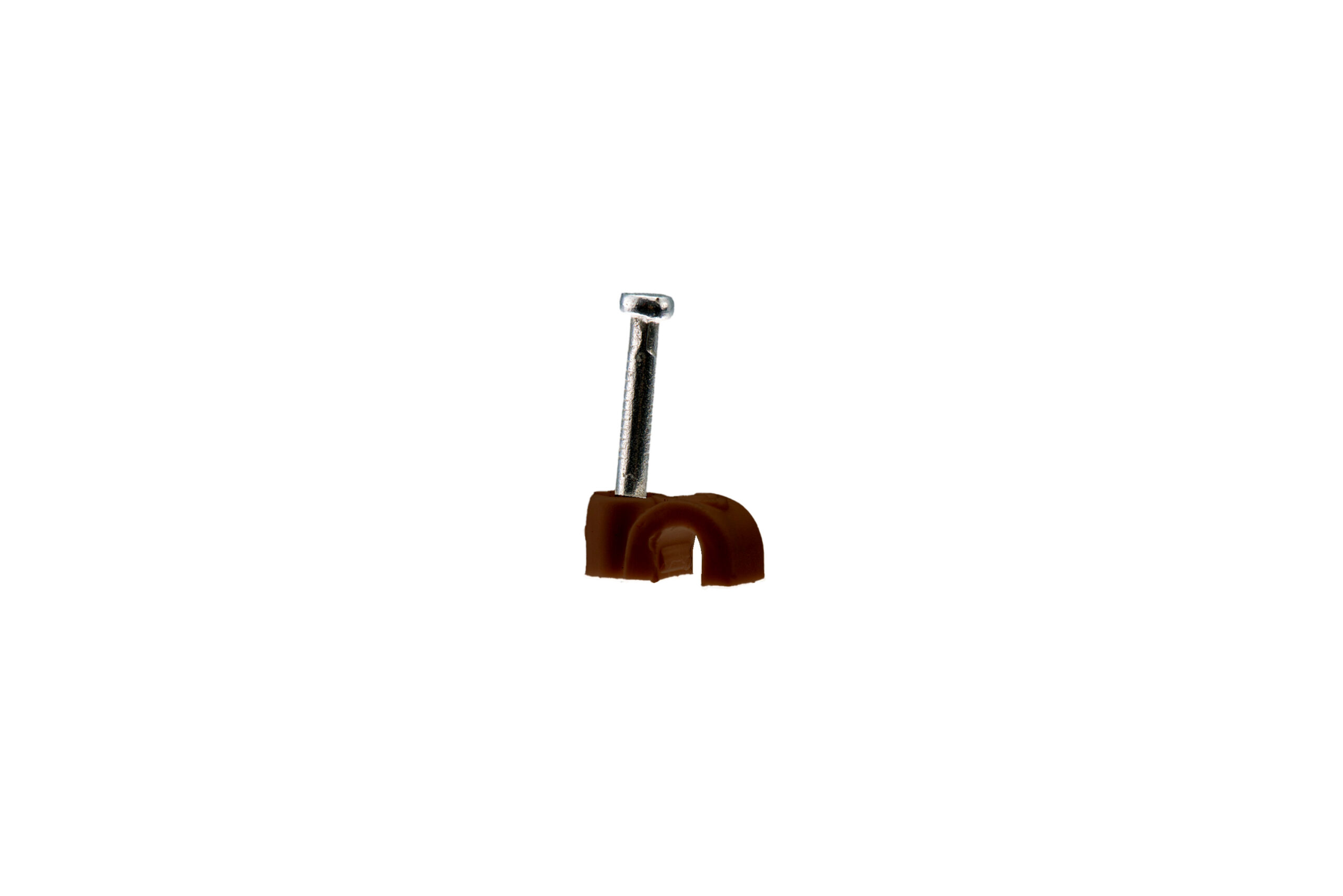 Kabelschelle mit aufgel, ∅3mm, rund, braun, 25 Stück