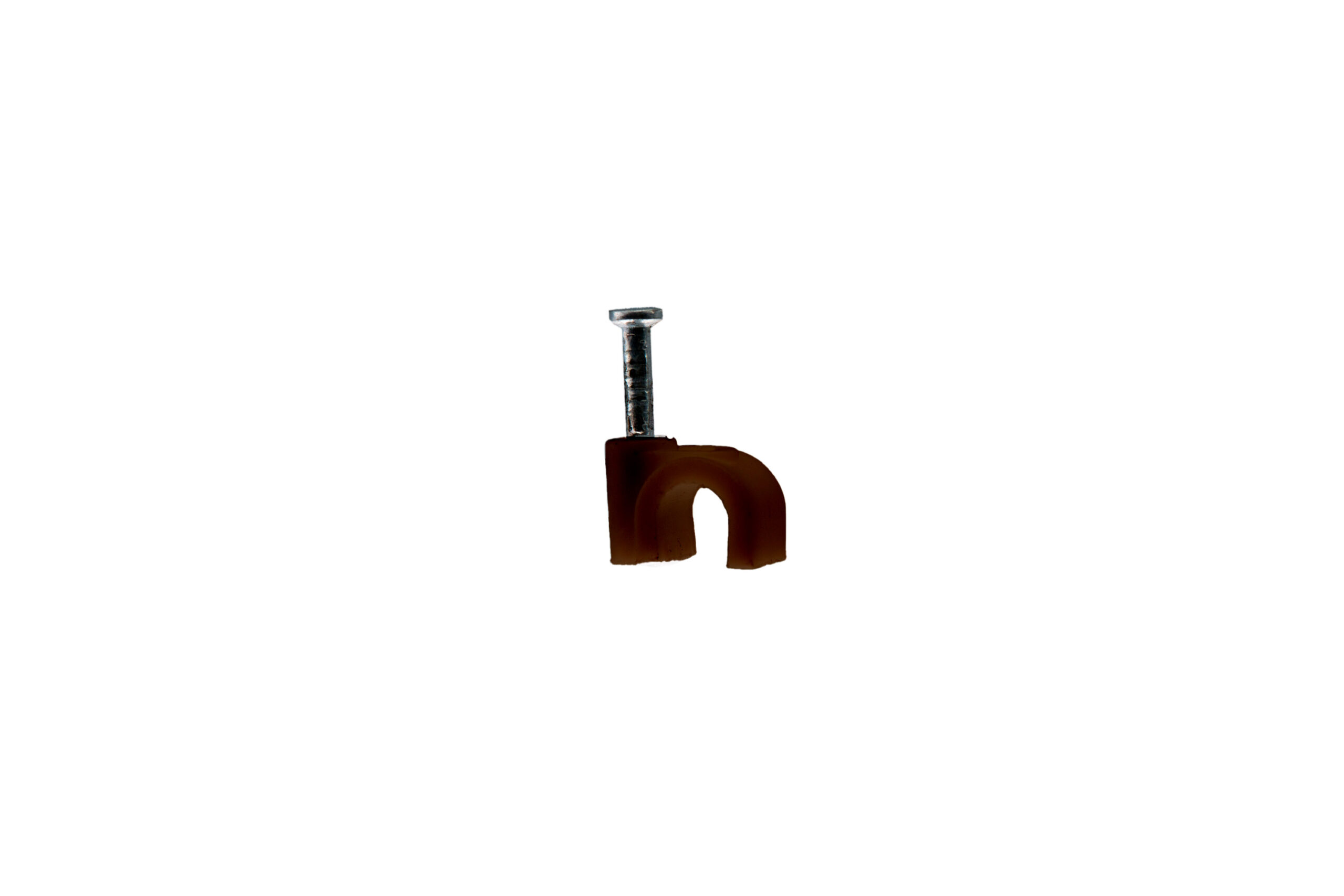 Kabelschelle mit aufgel, ∅5mm, rund, braun, 25 Stück – Pawbol