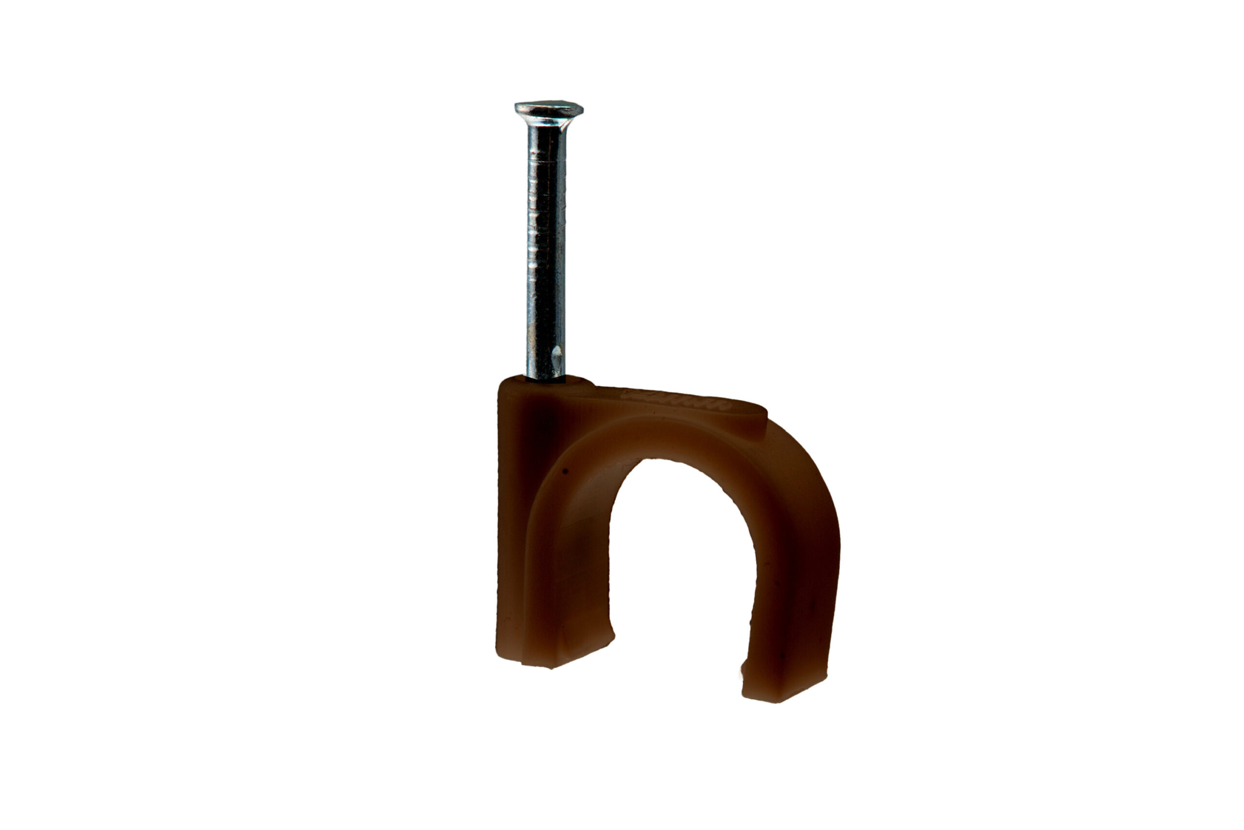 Kabelschelle mit aufgel, ∅14mm, rund, braun, 25 Stück – Pawbol