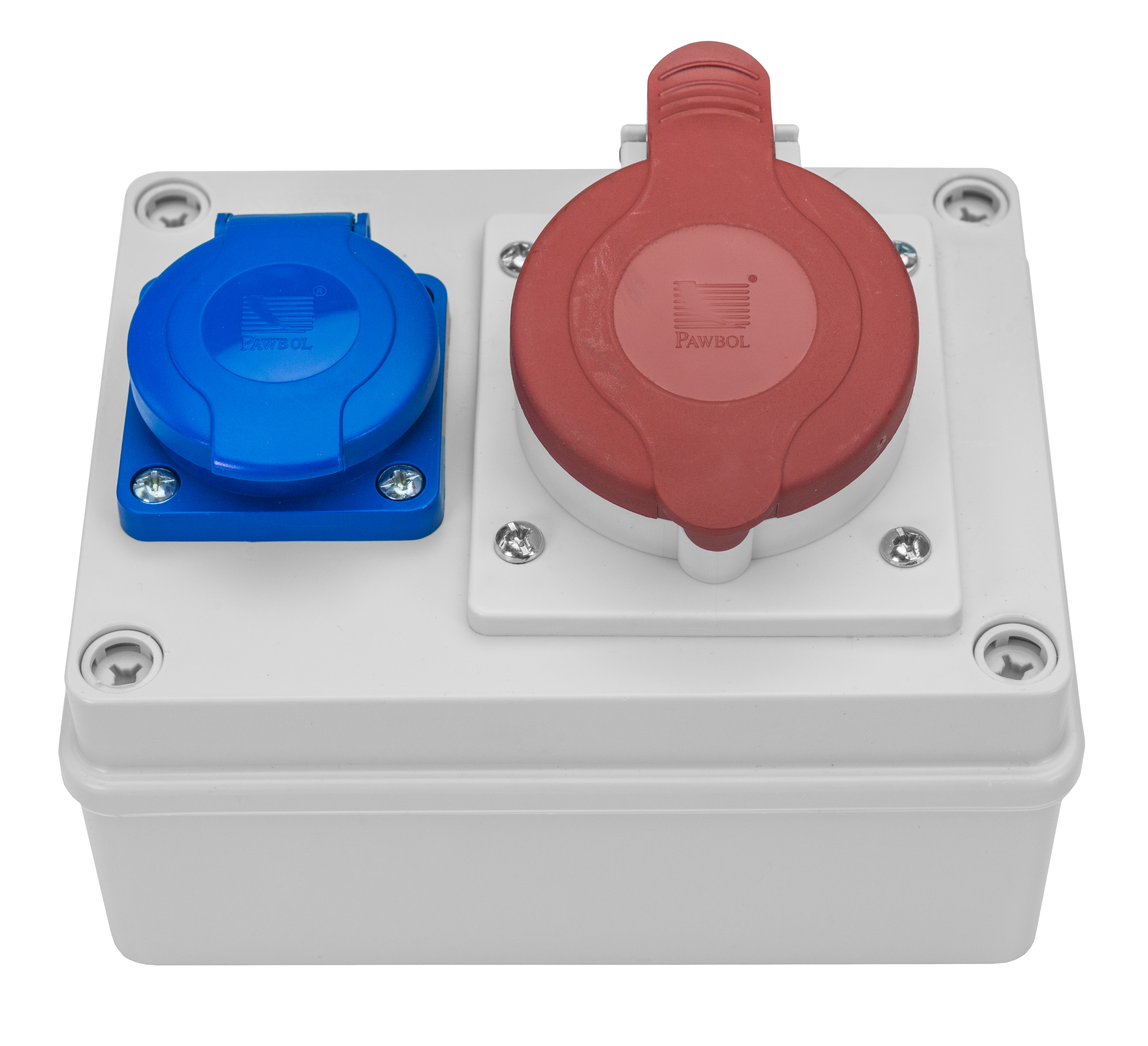 Verteiler R-BOX 150: 1x16A/5P, 1x250V, 400V, IP44 – Pawbol