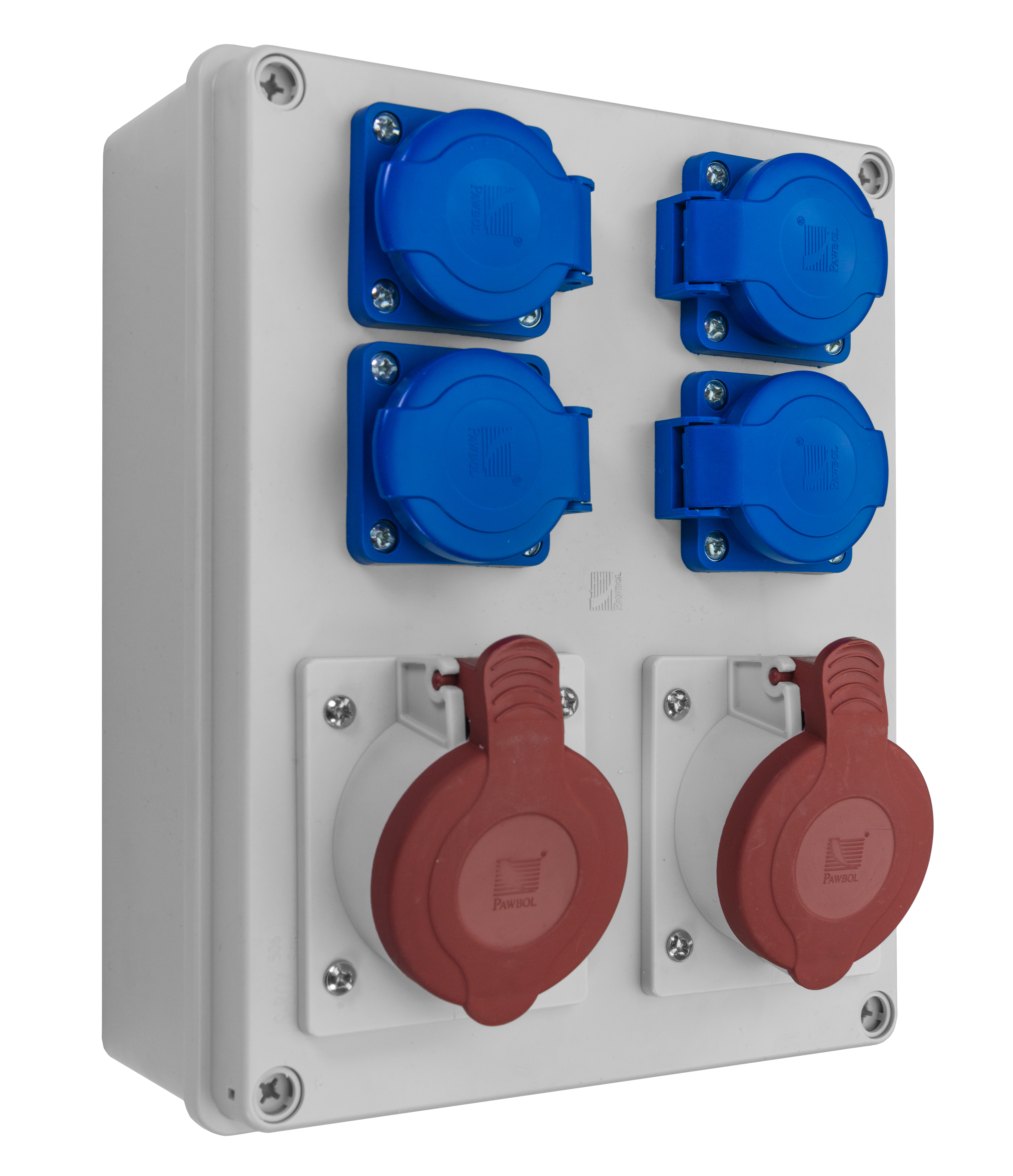 Verteiler R-BOX 240: 2x16A/5P, 4x250V, 400V, IP44 – Pawbol