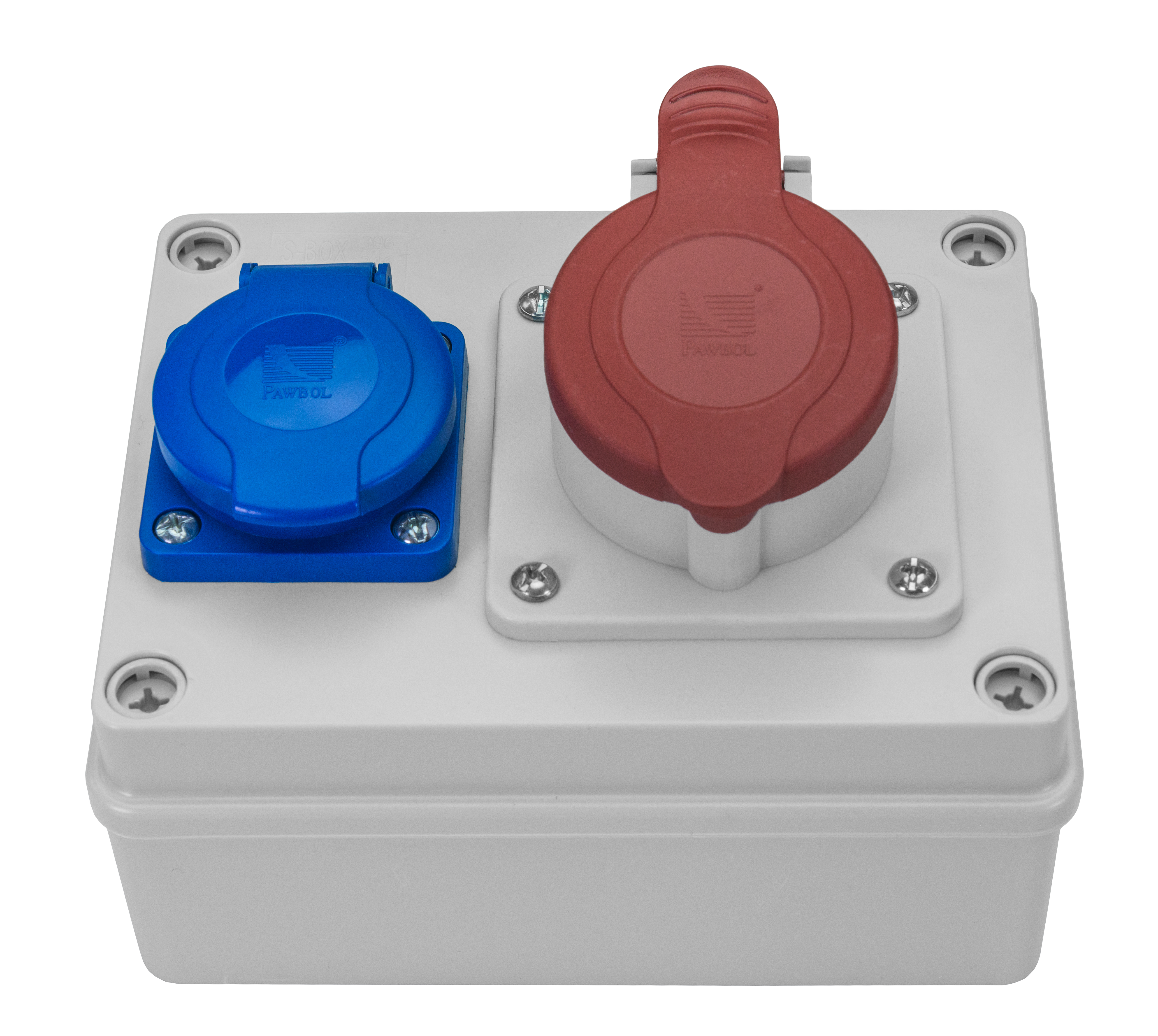 Verteiler R-BOX 150: 1x16A/4P, 1x250V, 400V, IP44 – Pawbol