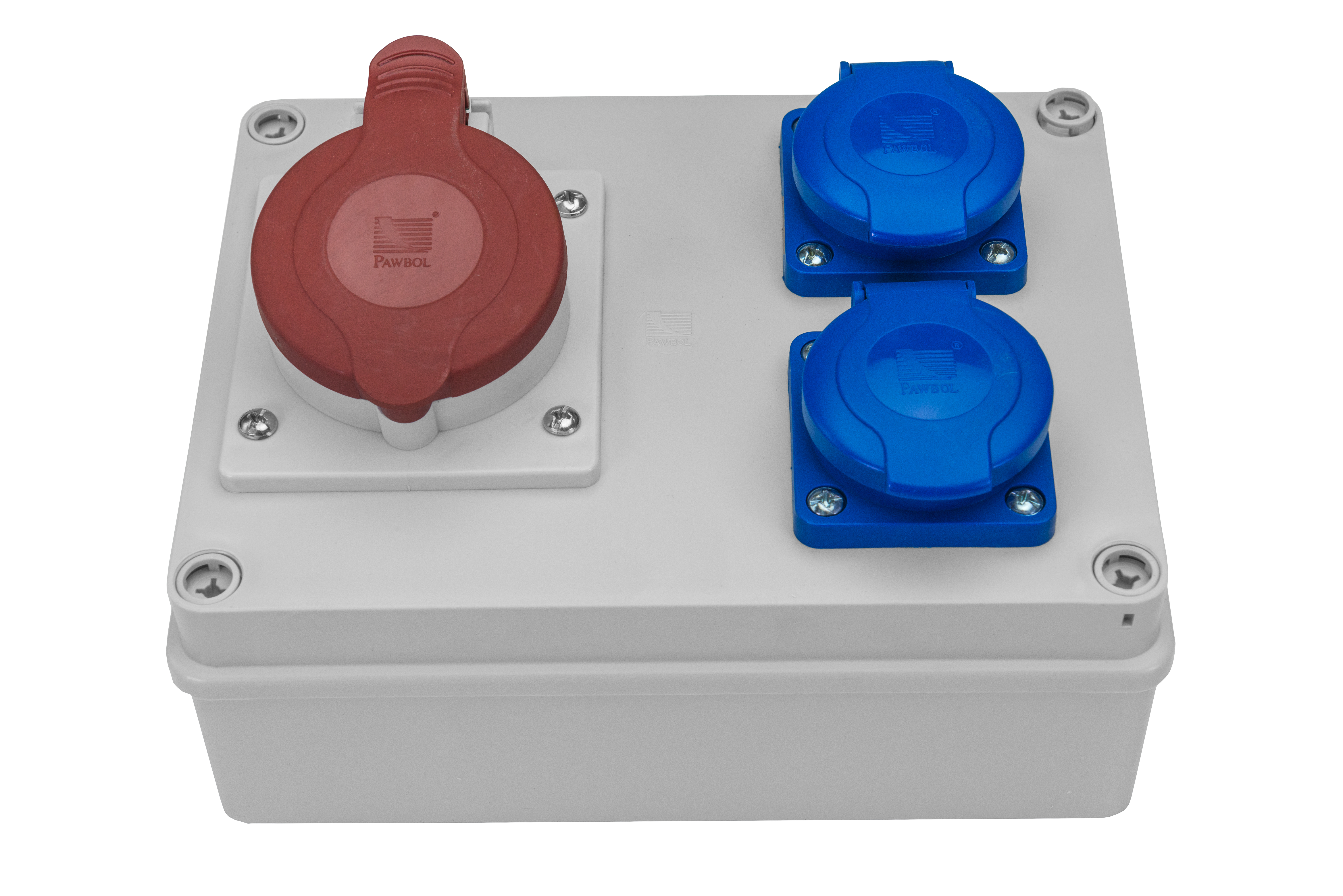 Verteiler R-BOX 190: 1x16A/5P, 2x250V, 400V, IP44 – Pawbol