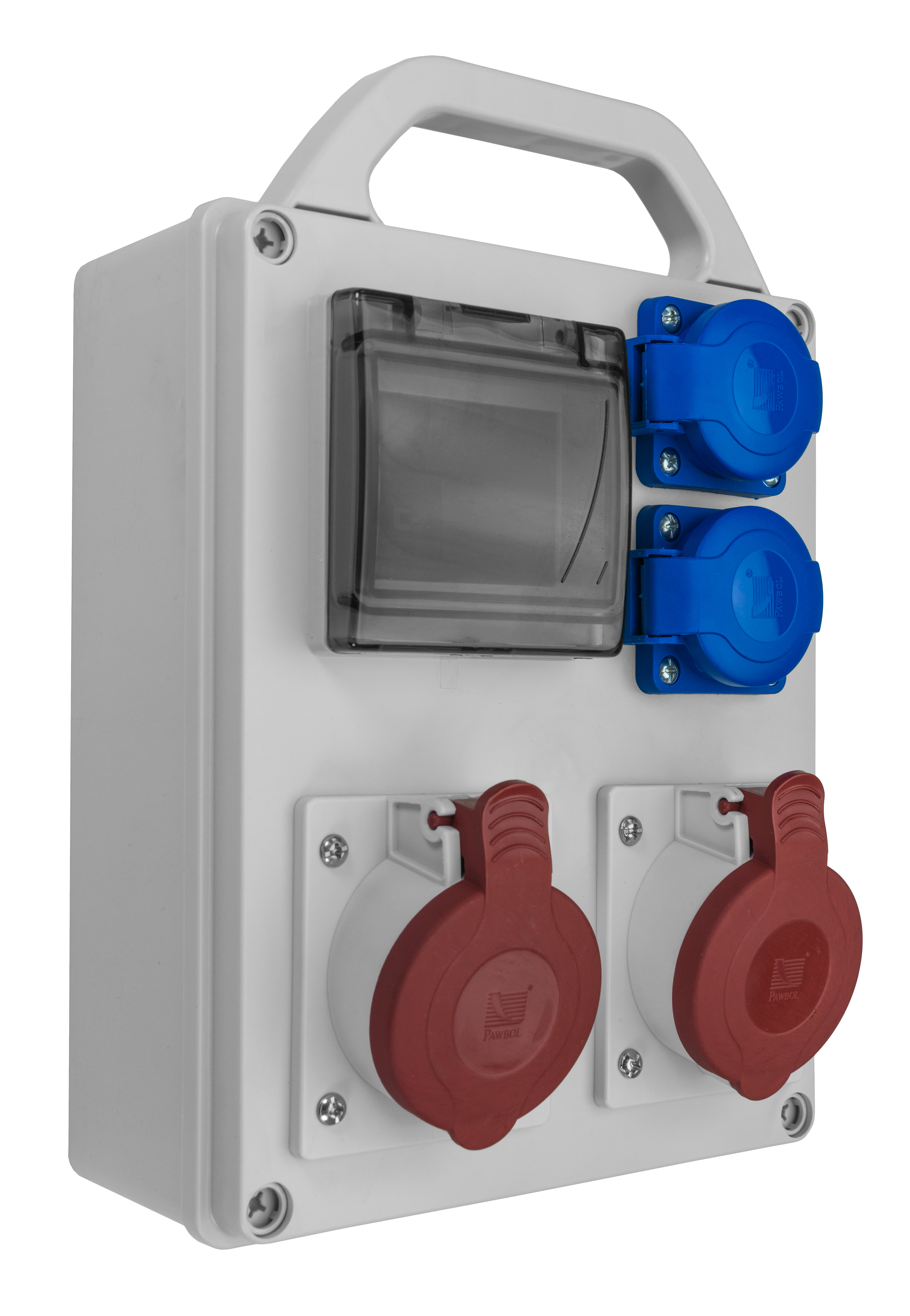 Verteiler R-BOX 240 4S: 2x16A/5P, 2x250V, 400V, IP44 – Pawbol