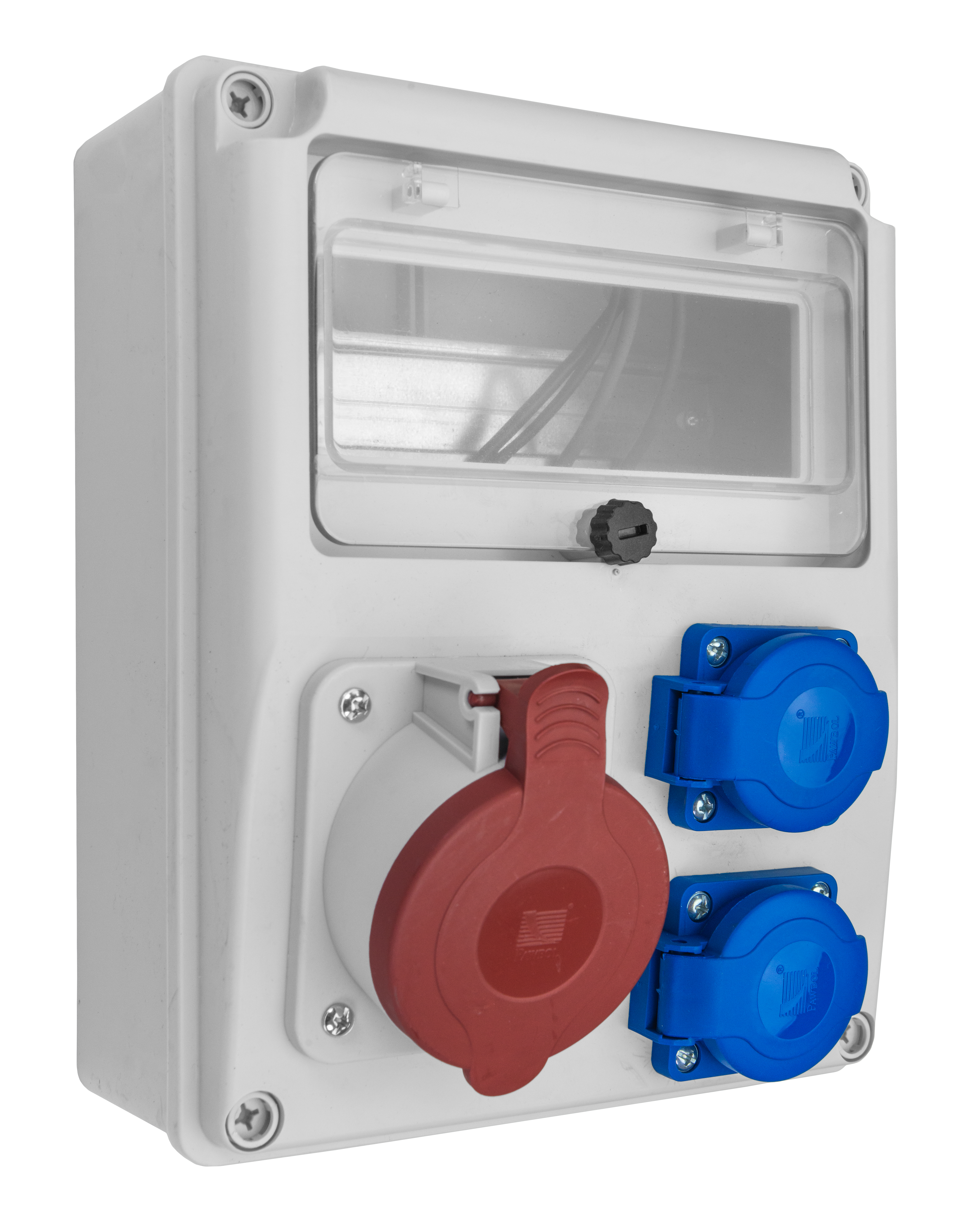 Verteiler R-BOX 240 8S: 1x32A/5P, 2x250V, 400V, IP44