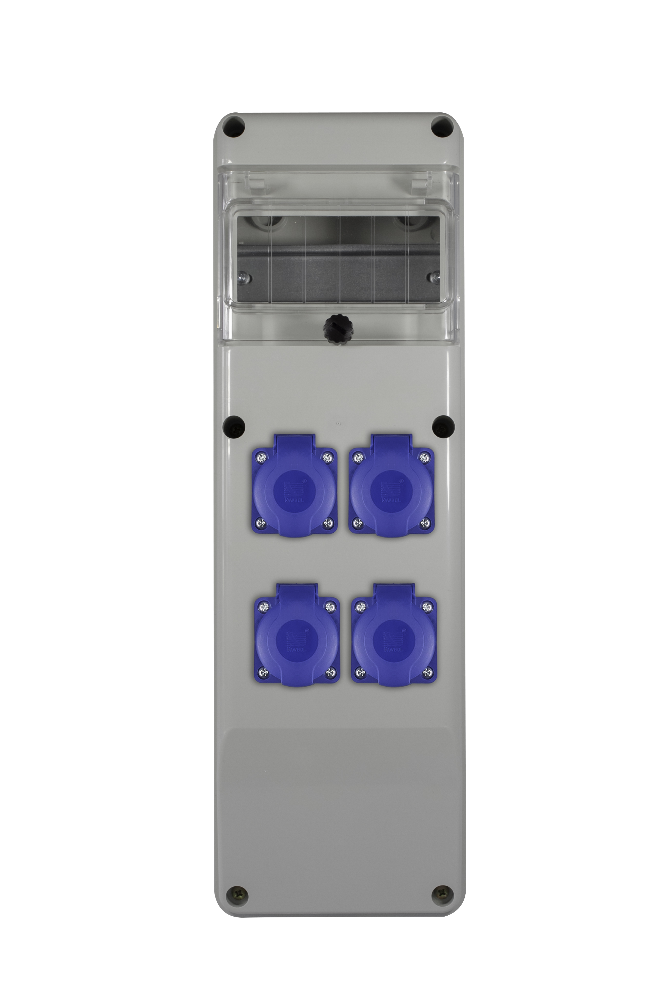 Verteiler R-BOX SLIM 6S: 4x250V, 250V, IP44 – Pawbol