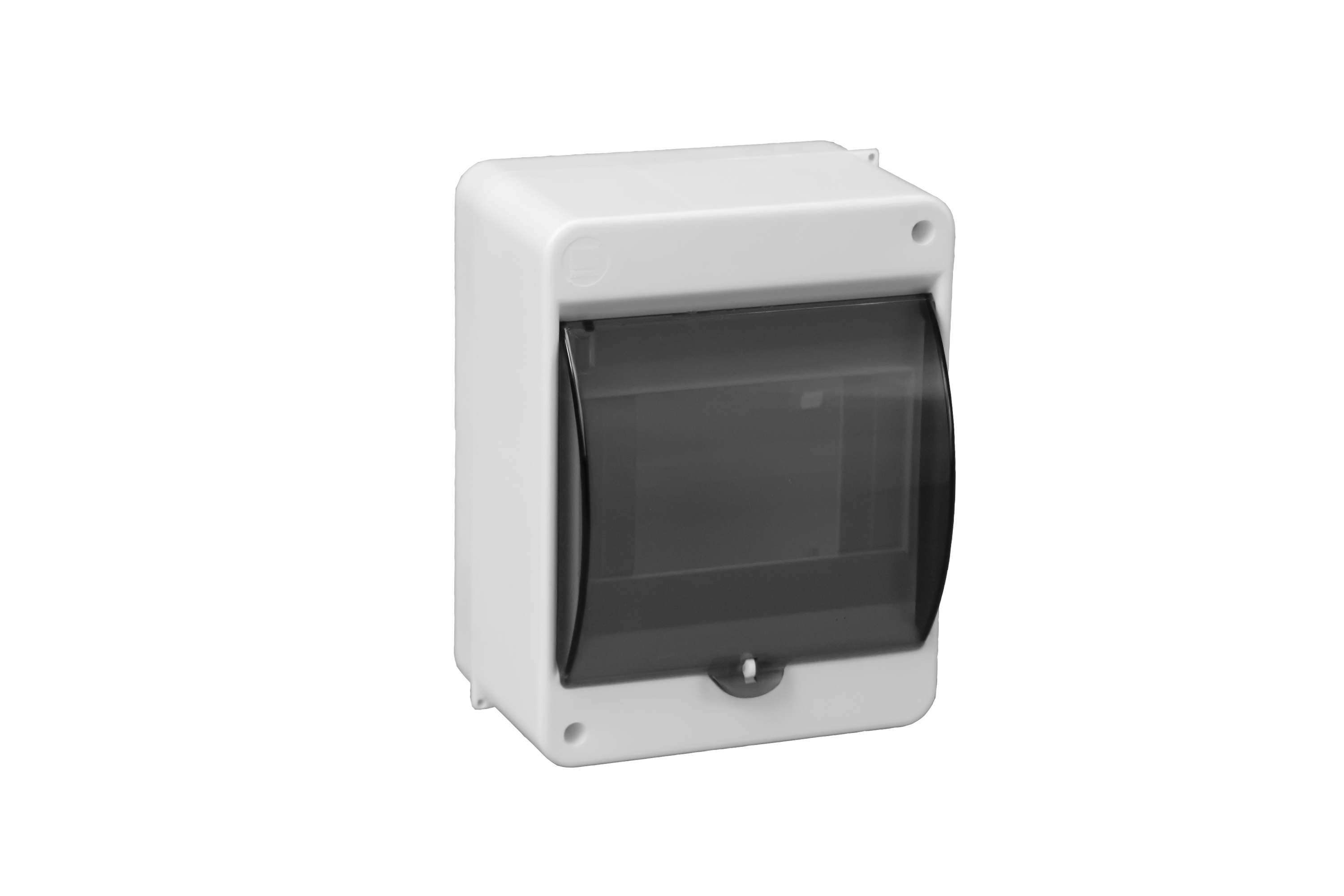 Aufputz-Modulgehäuse S-5, mit Rauchglasscheibe, ohne Klemme, weiß, IP40 – Pawbol