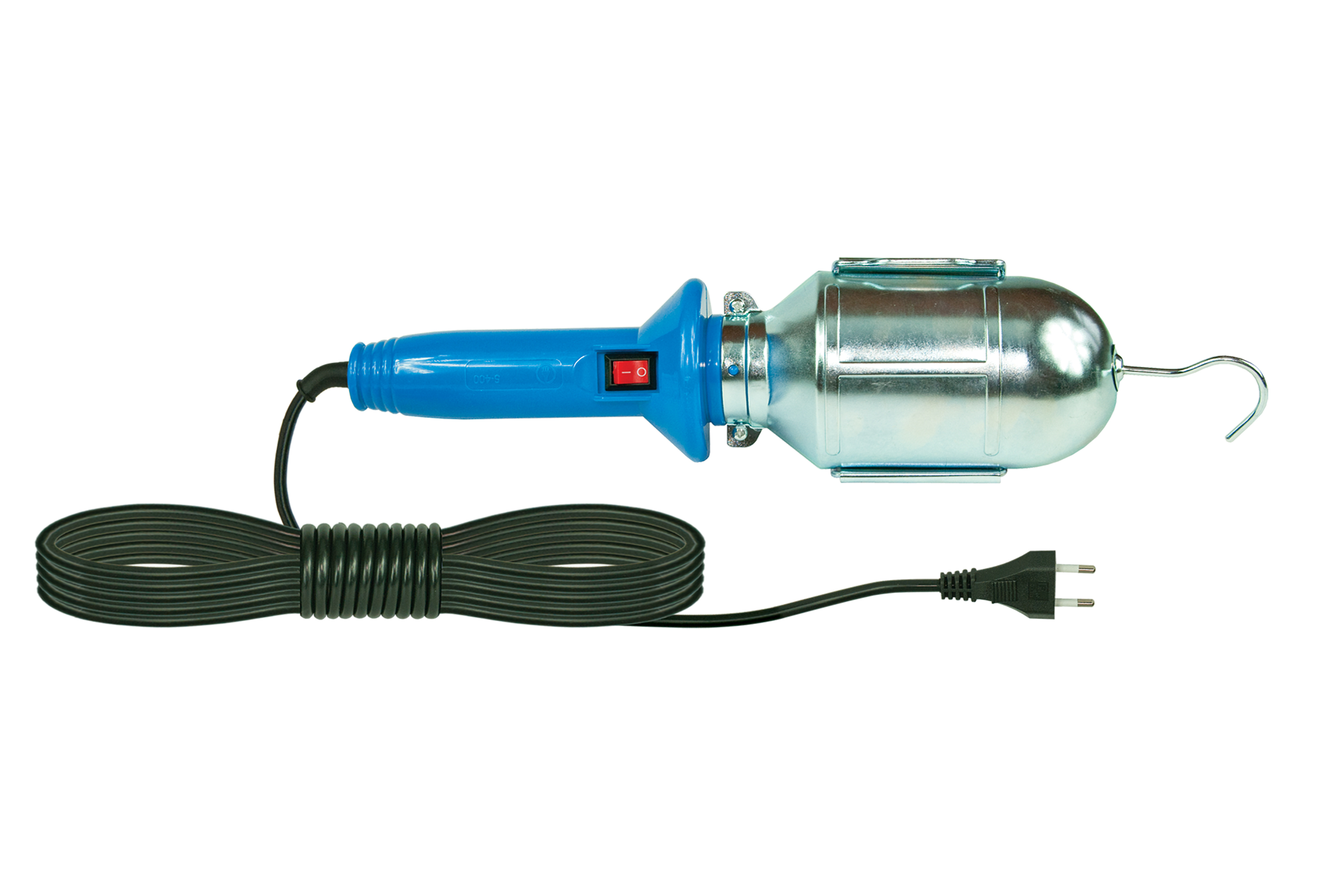 Handleuchte PL-2, E27, 18W, mit Leitung H05RN-F 2x0,75mm2 - 10m, blau, 230V, IP20 – Pawbol