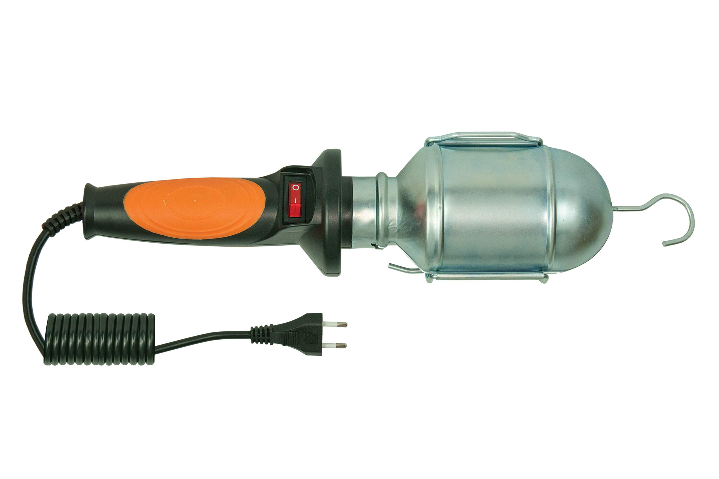 Handleuchte PL-2, E27, 18W, mit Leitung H05RN-F 2x0,75mm2 - 5m, orange, 230V, IP20 – Pawbol