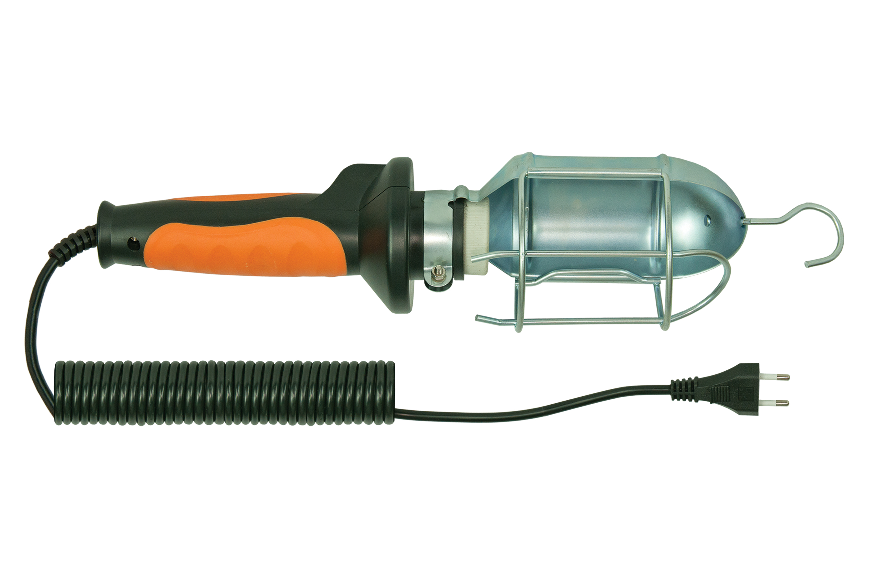 Handleuchte PL-2, E27, 18W, mit Leitung H05RN-F 2x0,75mm2 - 10m, orange, 230V, IP20 – Pawbol