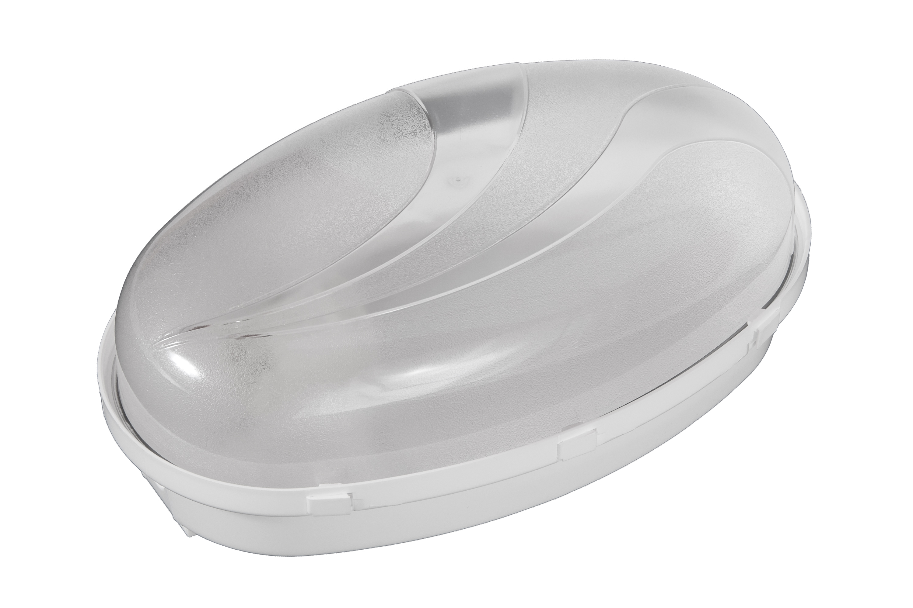 Leuchte PANDA OVAL, E27, 25W, transparente Lampenschirm, Sockel weiß, beständig gegen UV-Beständigkeit – Pawbol