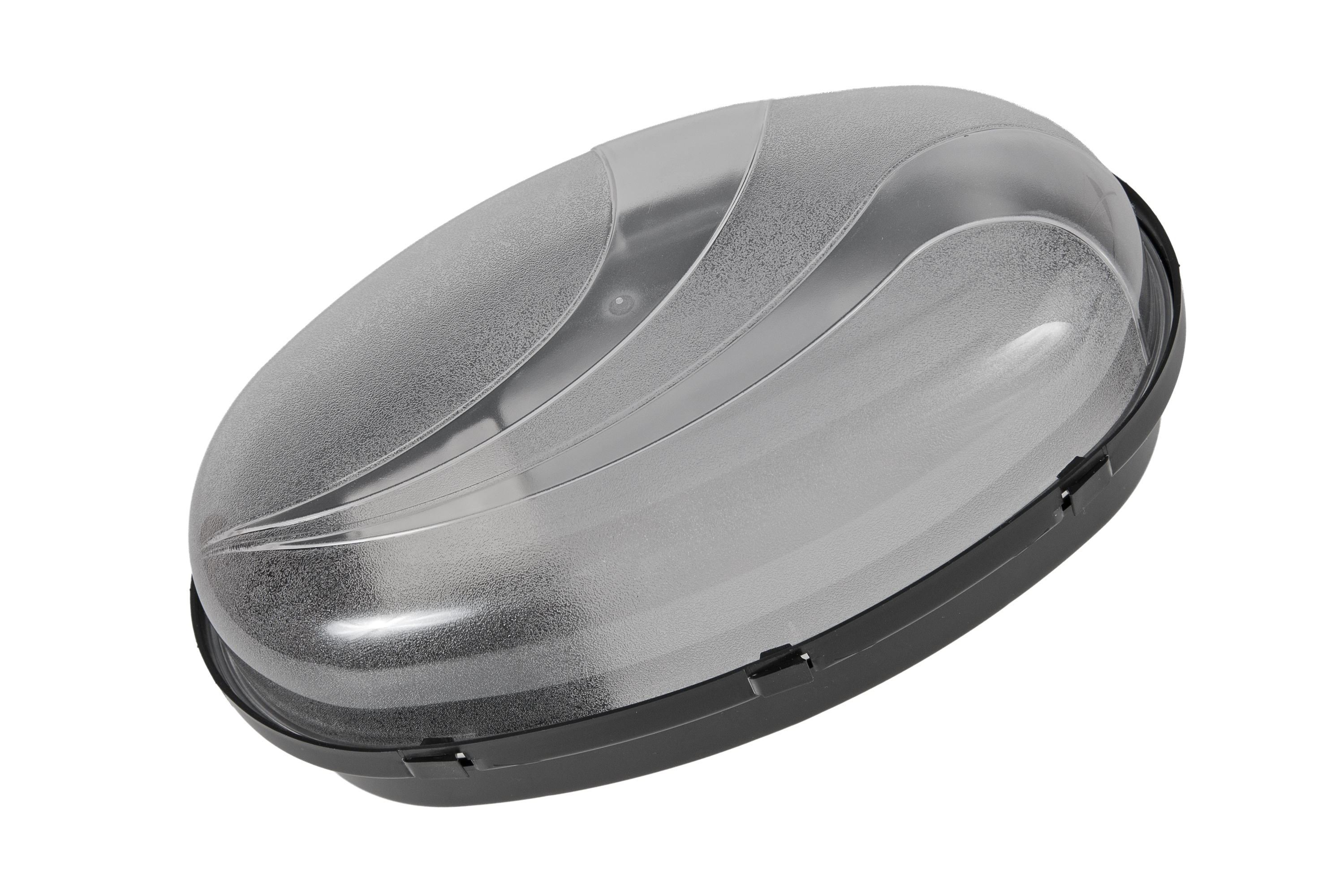 Leuchte PANDA OVAL, E27, 25W, transparente Lampenschirm, Sockel schwarz, beständig gegenUV-Beständigkeit – Pawbol
