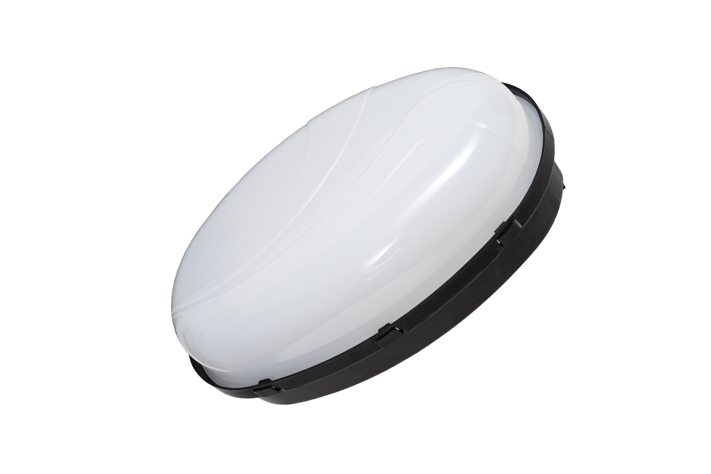 Leuchte PANDA OVAL, E27, 25W, milchige Lampenschirm, Sockel schwarz, UV-beständig, 2UV-Beständigkeit – Pawbol