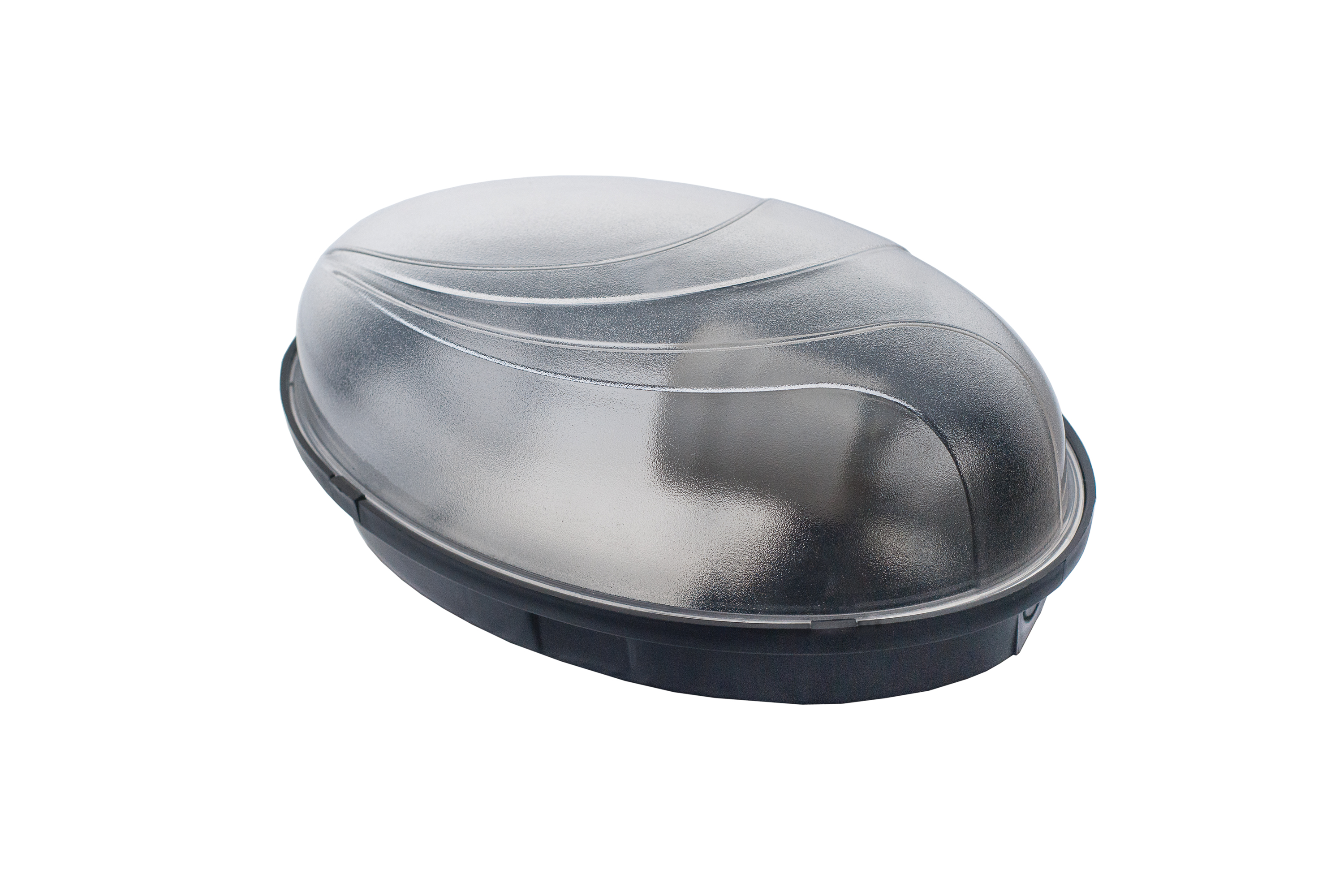 Leuchte PUMA OVAL, E27, 18W, transparente Lampenschirm, Sockel schwarz, beständig gegen UV-Beständigkeit – Pawbol