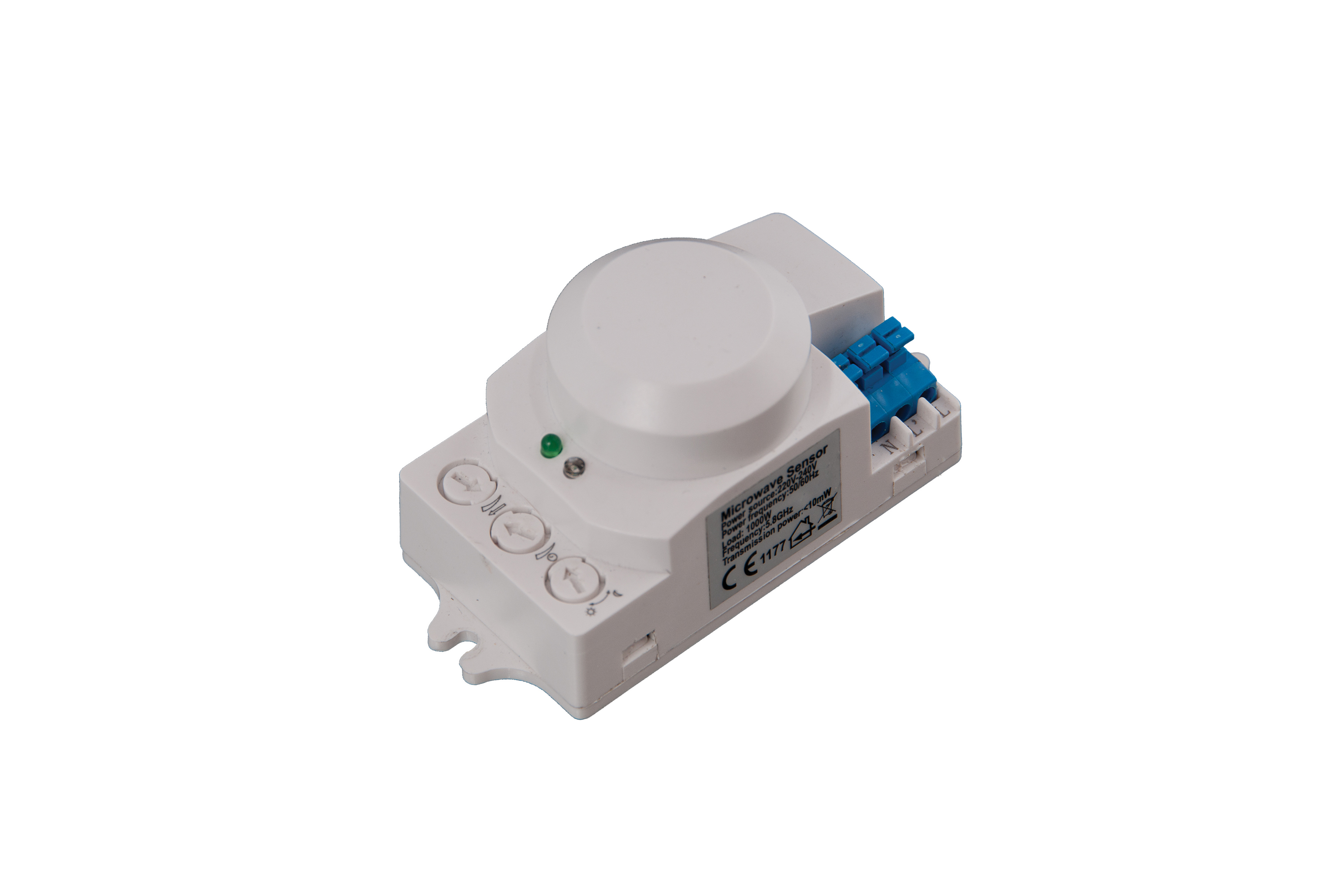Radar-Bewegungsmelder 24V AC, 60Hz, 1200W, 8m, 180°, 2000Lx, weiß – Pawbol