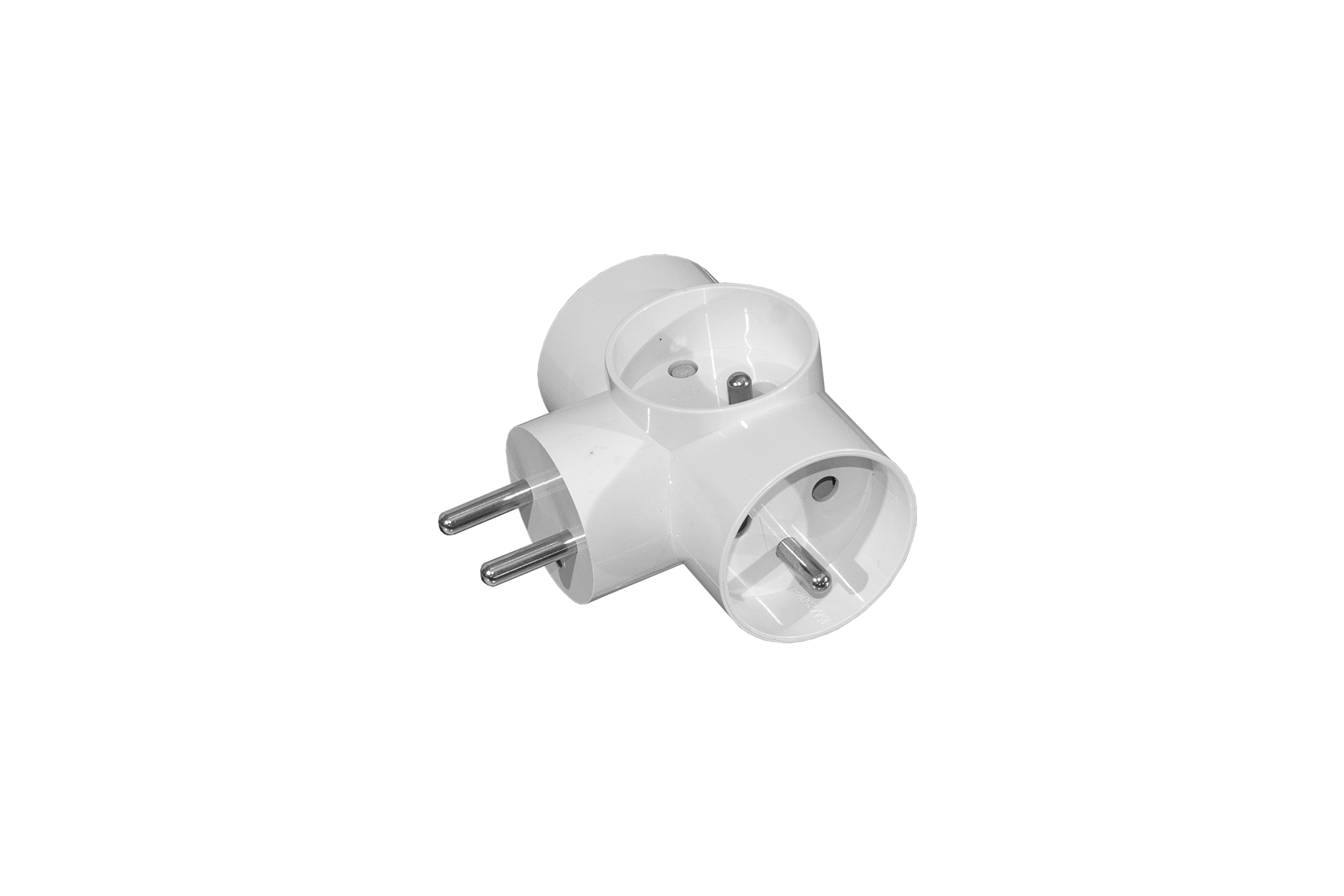 Verteiler 3x2P+Z mit Schutzkontakt, R-31, 16A, 250V, weiß, IP20 – Pawbol