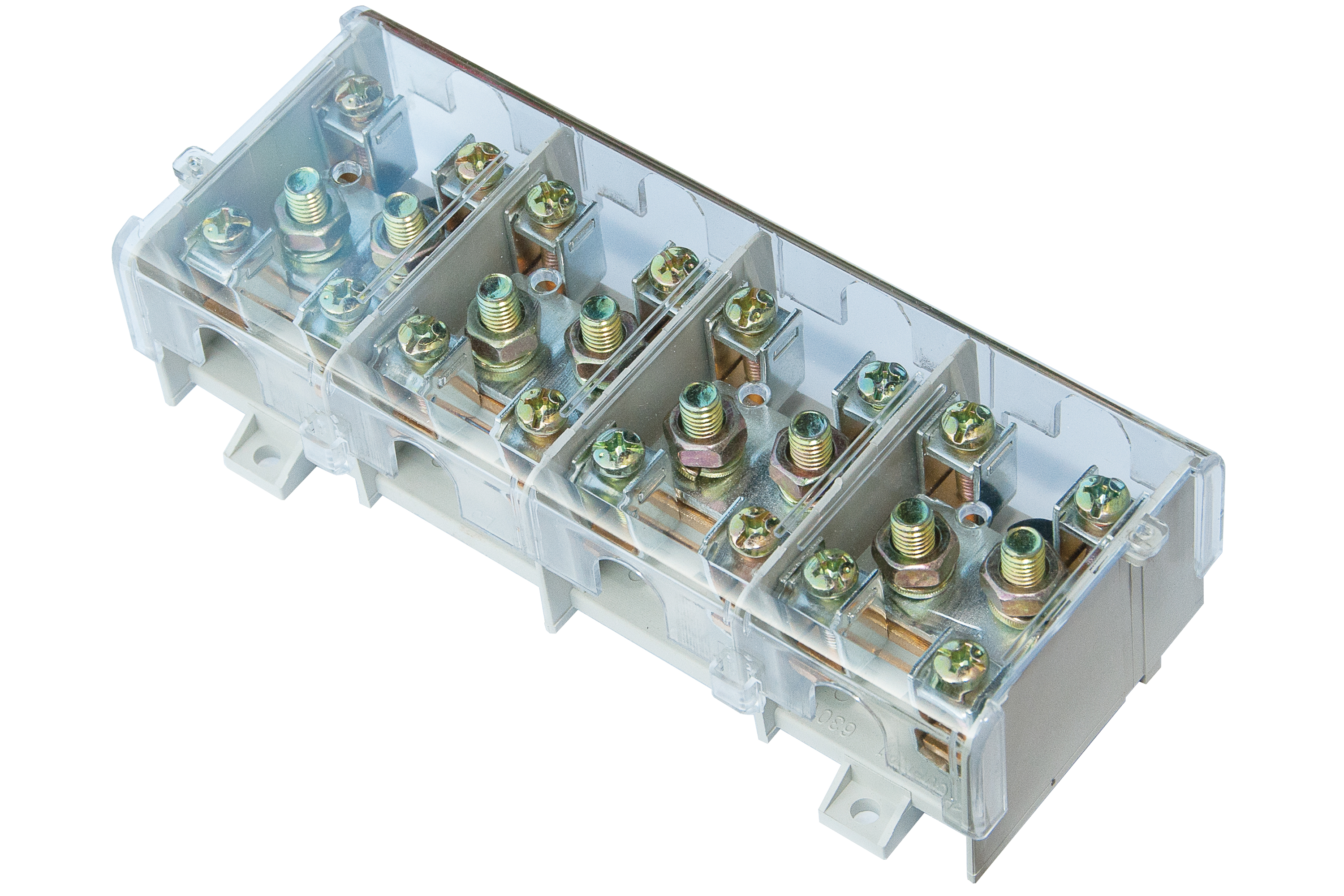 Klemmenleiste LG mit Abdeckung, 4x35-95mm2, 232A, 630V, transparent – Pawbol