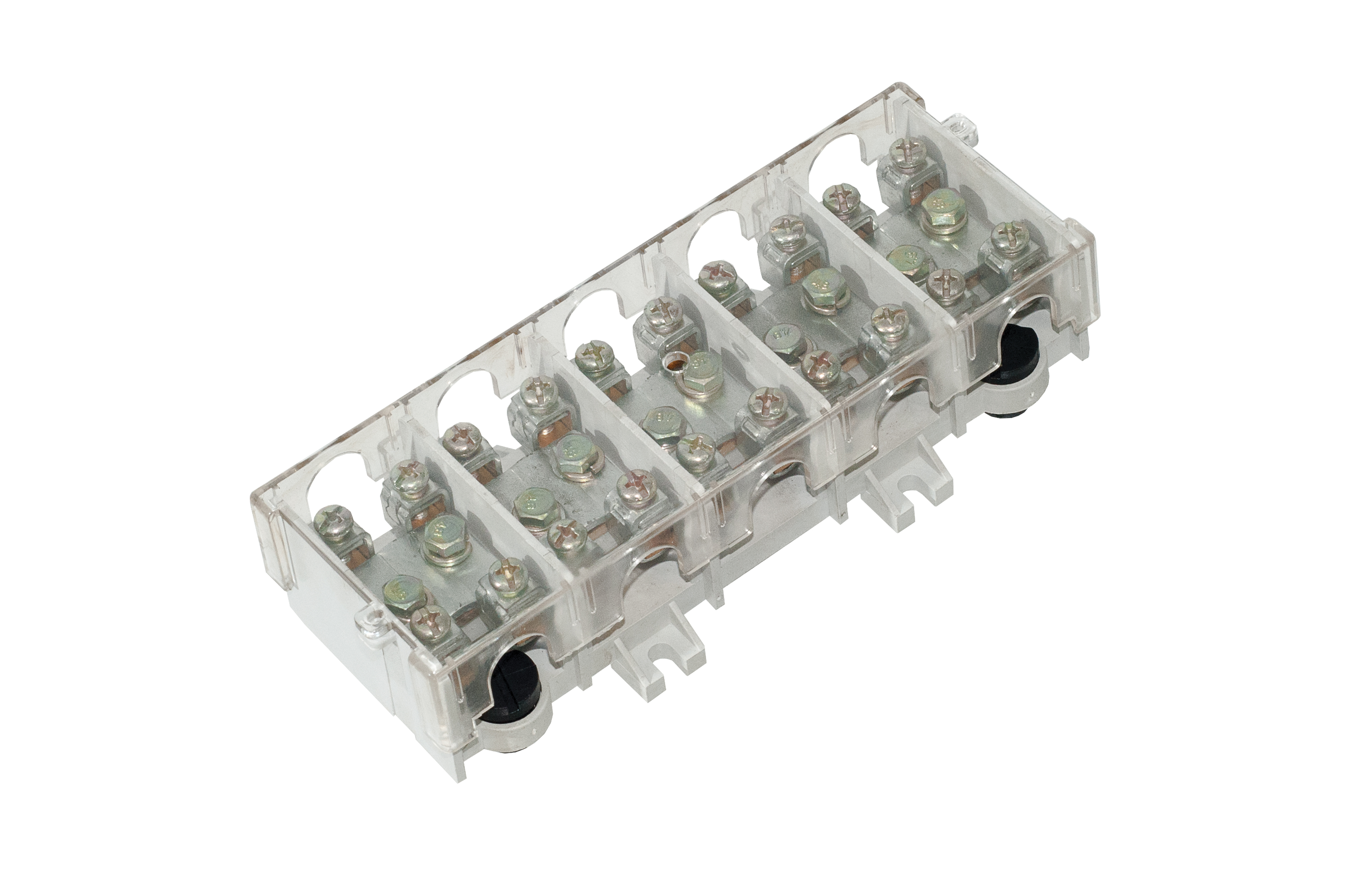 Klemmenleiste LG mit Abdeckung, 5x16-25mm2, 101A, 500V, transparent – Pawbol