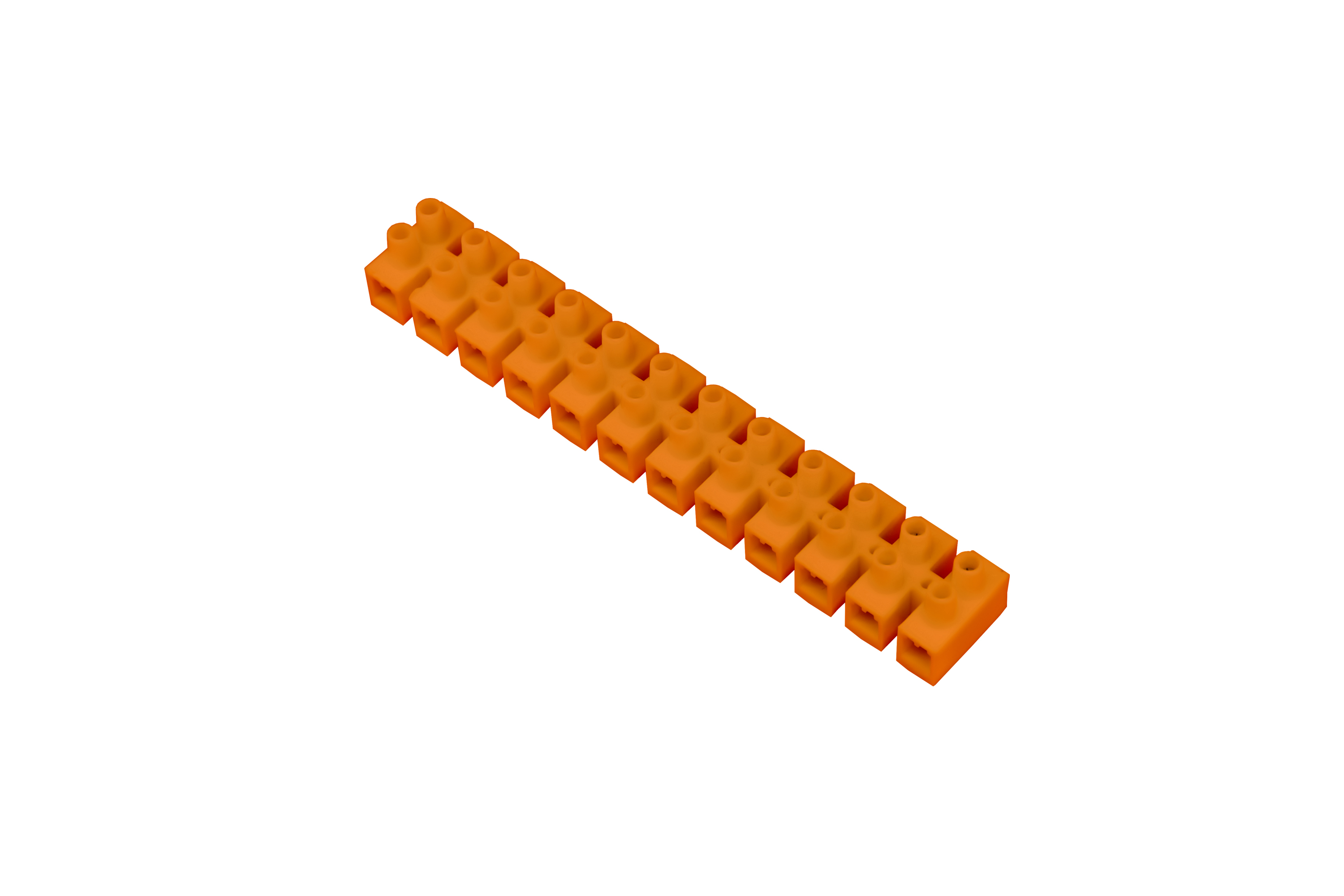 Schraub-Klemmenleiste 12-torowa, 12x6mm2, 41A, 500V, orange – Pawbol