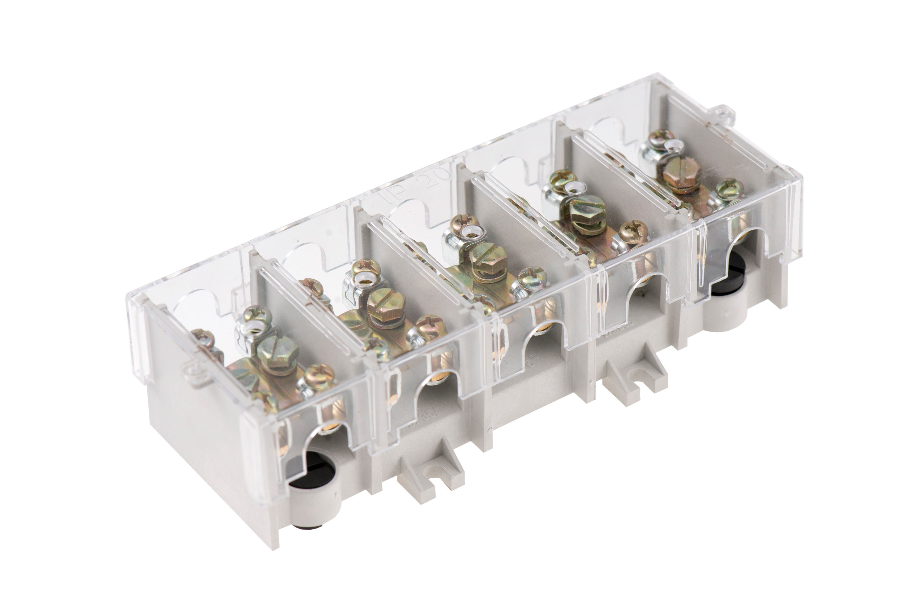 Klemmenleiste LZ mit Abdeckung, 5x16-35mm2, 101A, 500V, transparent – Pawbol
