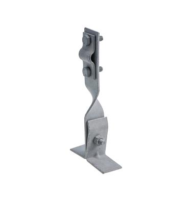 Blechhalter, Winkel, gedreht, Schraubklemme 2xM6, thermodiffusionsverzinkt – Pawbol