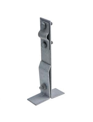 Blechhalter, Winkel, gerade, Schraubklemme 2xM6, thermodiffusionsverzinkt – Pawbol