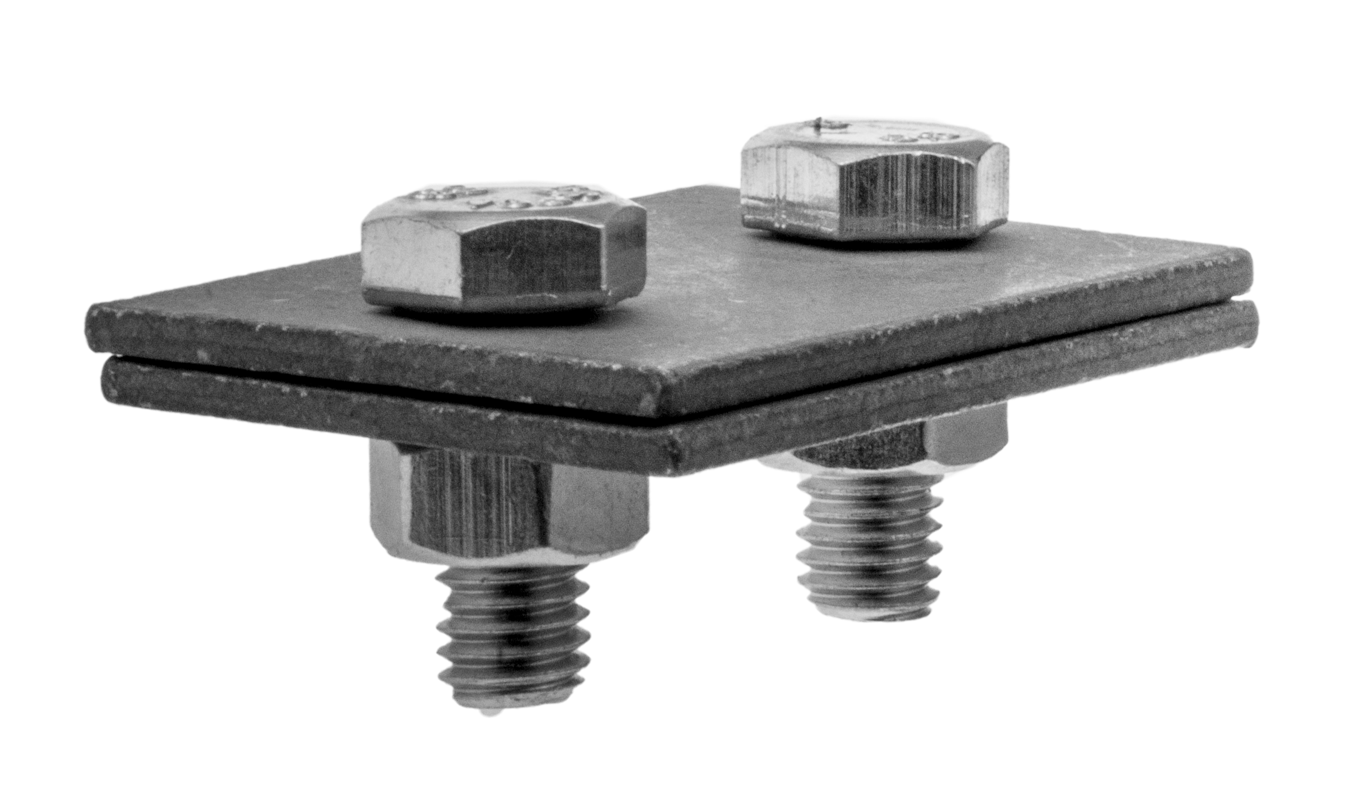 Halter für Bandstahlverbindung, Schraubklemme 2xM8, 25mm, feuerverzinkt – Pawbol