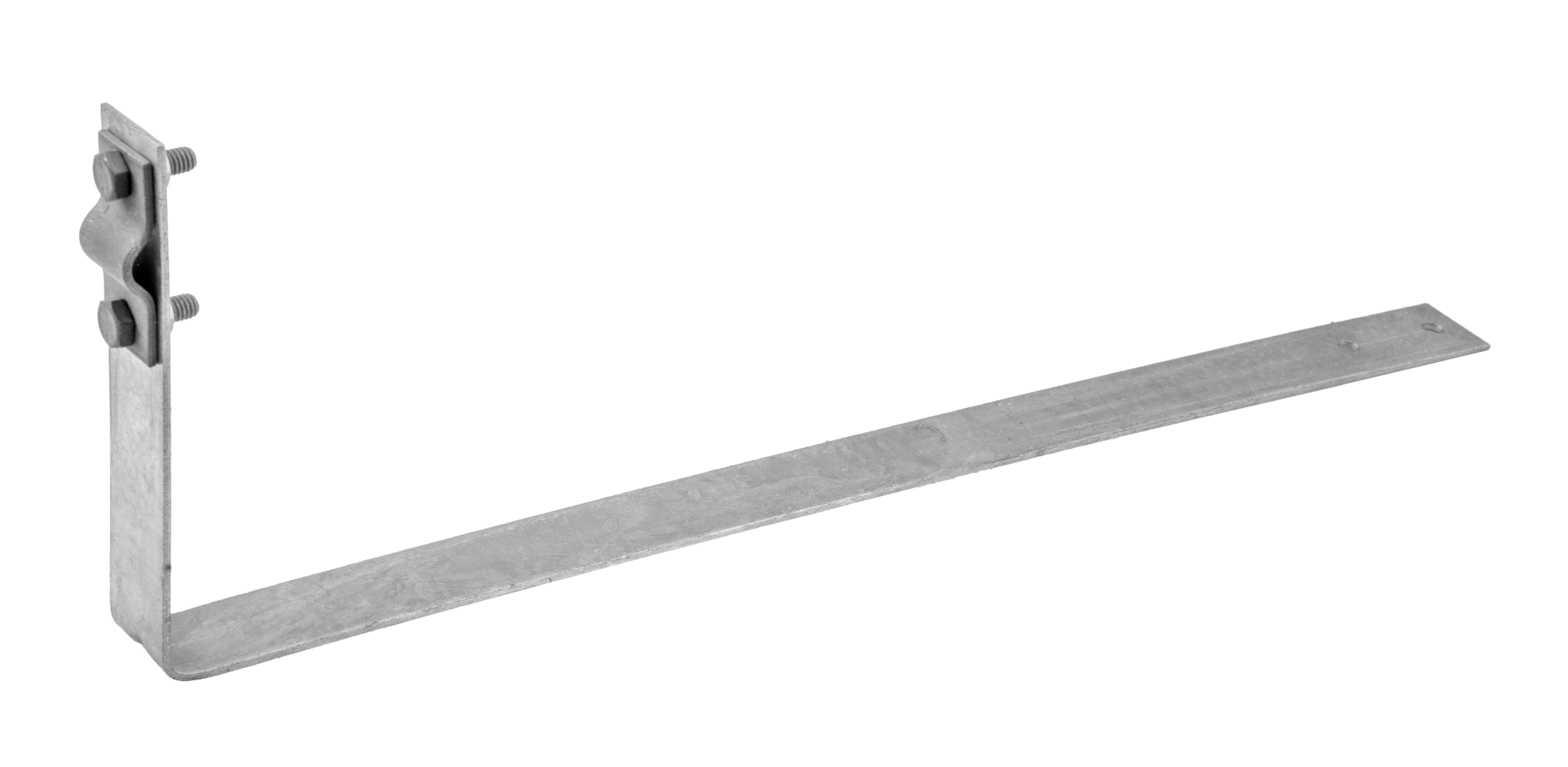 Dachziegelhalter, gerade, Schraubklemme 2xM6, 400mm, feuerverzinkt – Pawbol