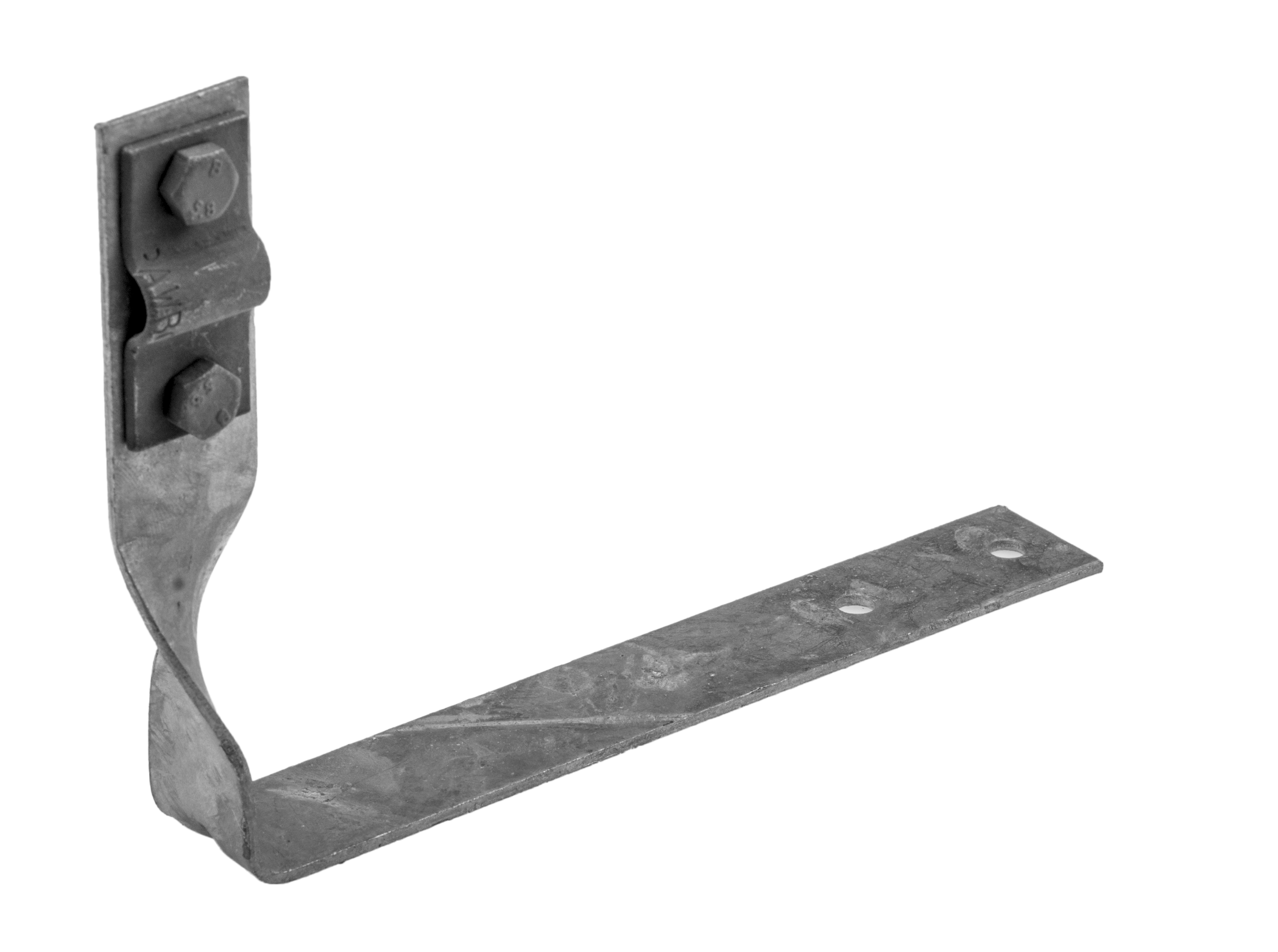 Dachziegelhalter, gedreht, Schraubklemme 2xM6, 160mm, feuerverzinkt – Pawbol