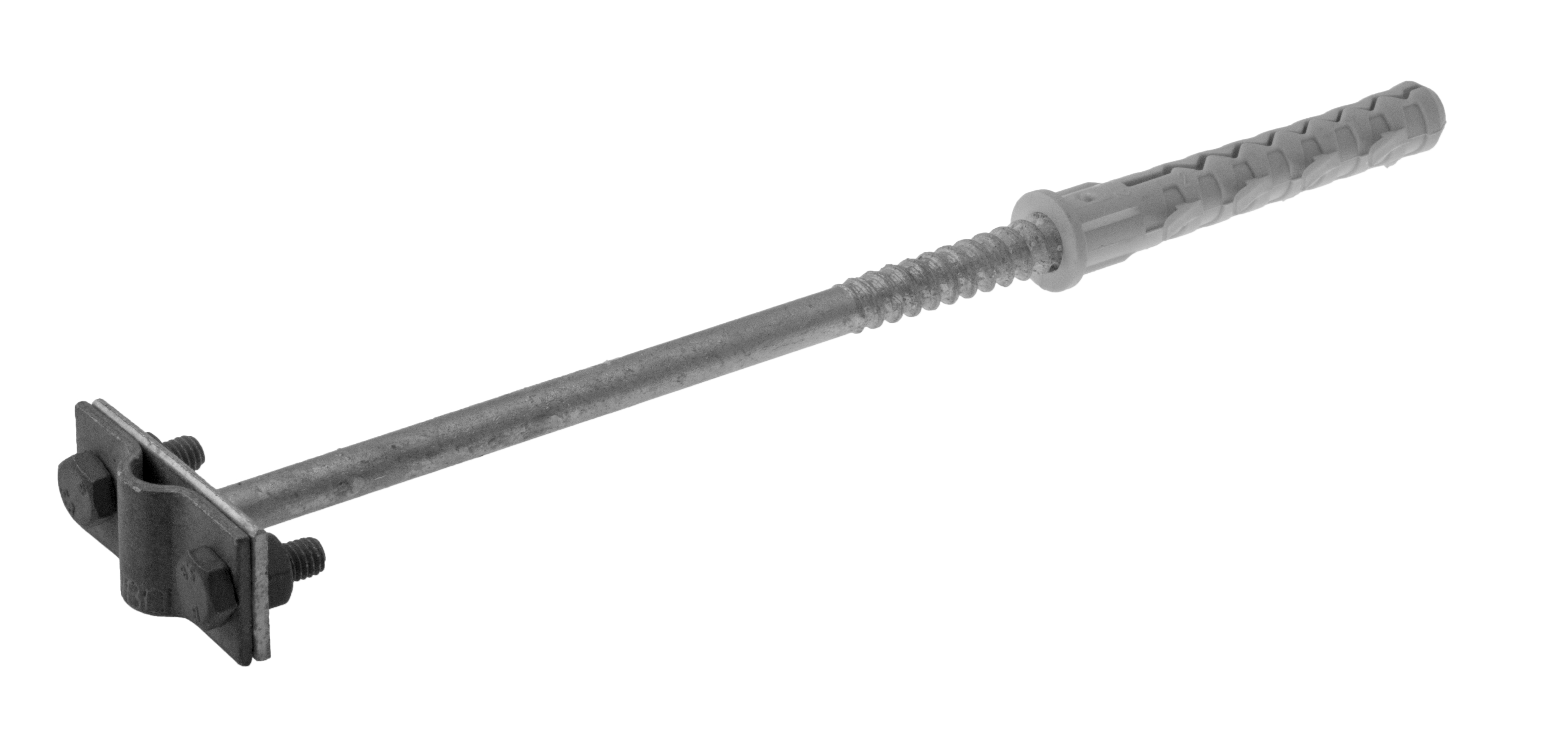 Halter mit Spreizdübel M12, Schraubklemme 2xM6, 160mm, feuerverzinkt – Pawbol