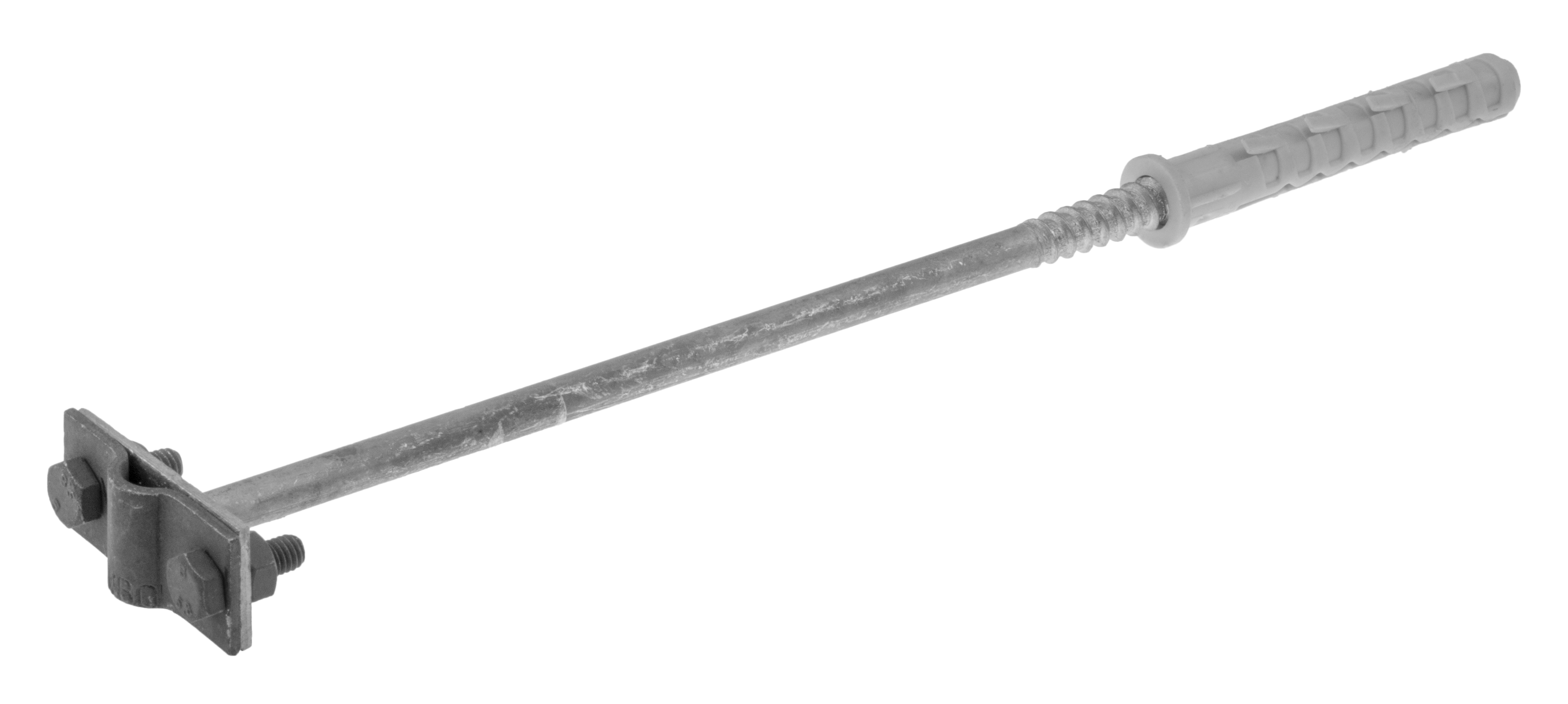 Halter mit Spreizdübel M12, Schraubklemme 2xM6, 210mm, feuerverzinkt – Pawbol
