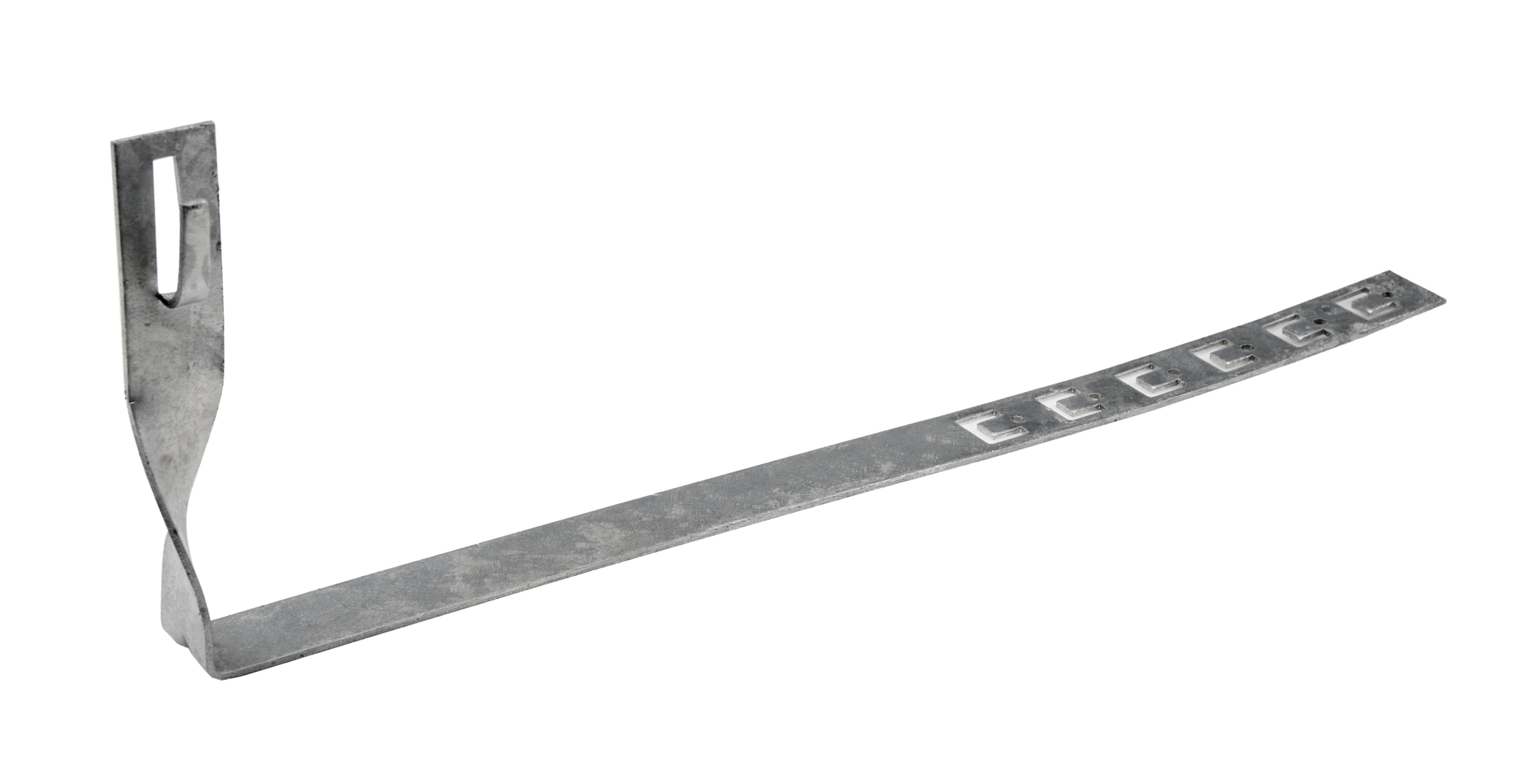 gedrehter Dachziegelhalter, verstellbar, Biegeklemme, 420mm, feuerverzinkt – Pawbol