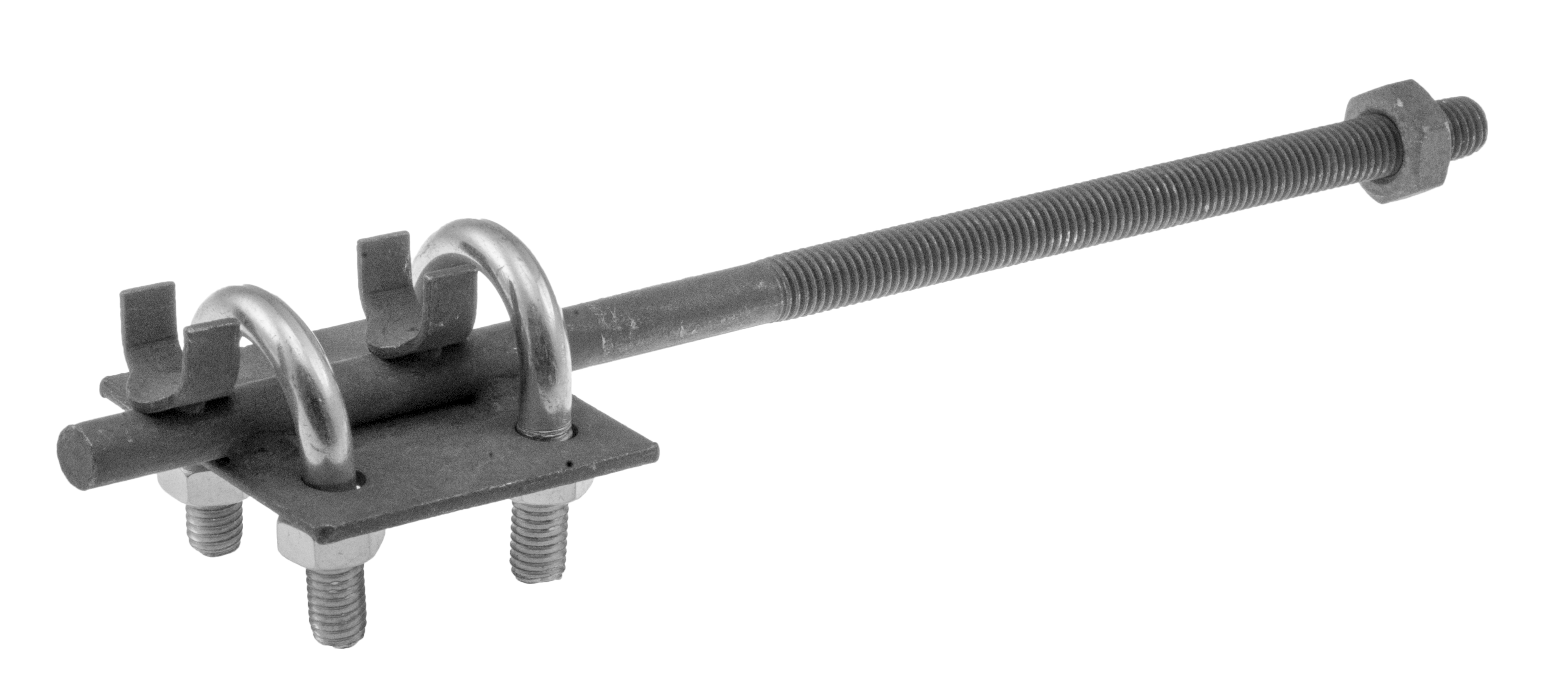 Bügel-Spannhalter M10, Schraubklemme 4xM8, feuerverzinkt – Pawbol