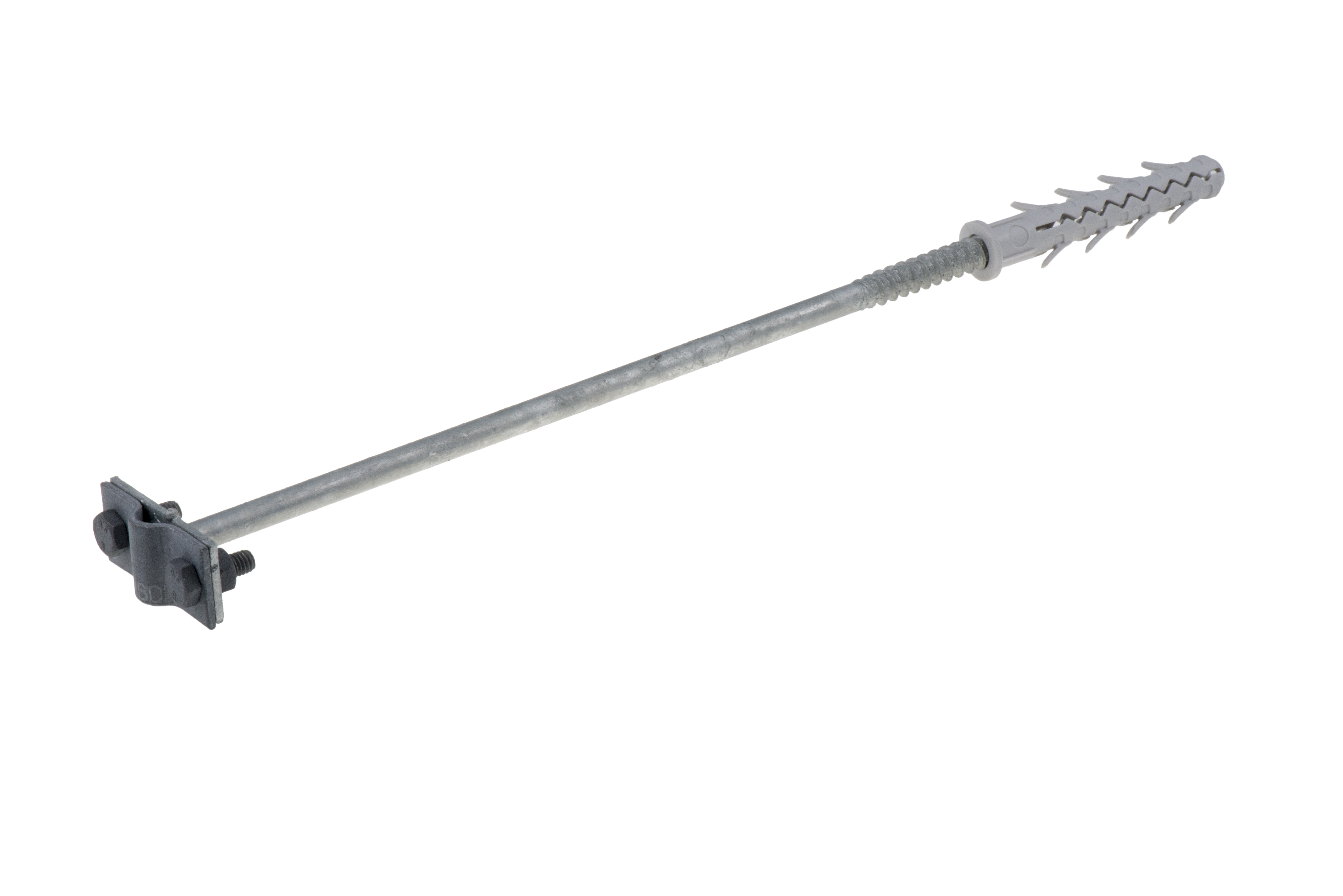 Halter mit Spreizdübel M12, Schraubklemme 2xM6, 250mm, feuerverzinkt – Pawbol