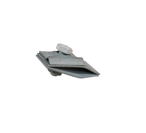 Falzhalter, gerade, Schraubklemme 1xM10, thermodiffusionsverzinkt – Pawbol