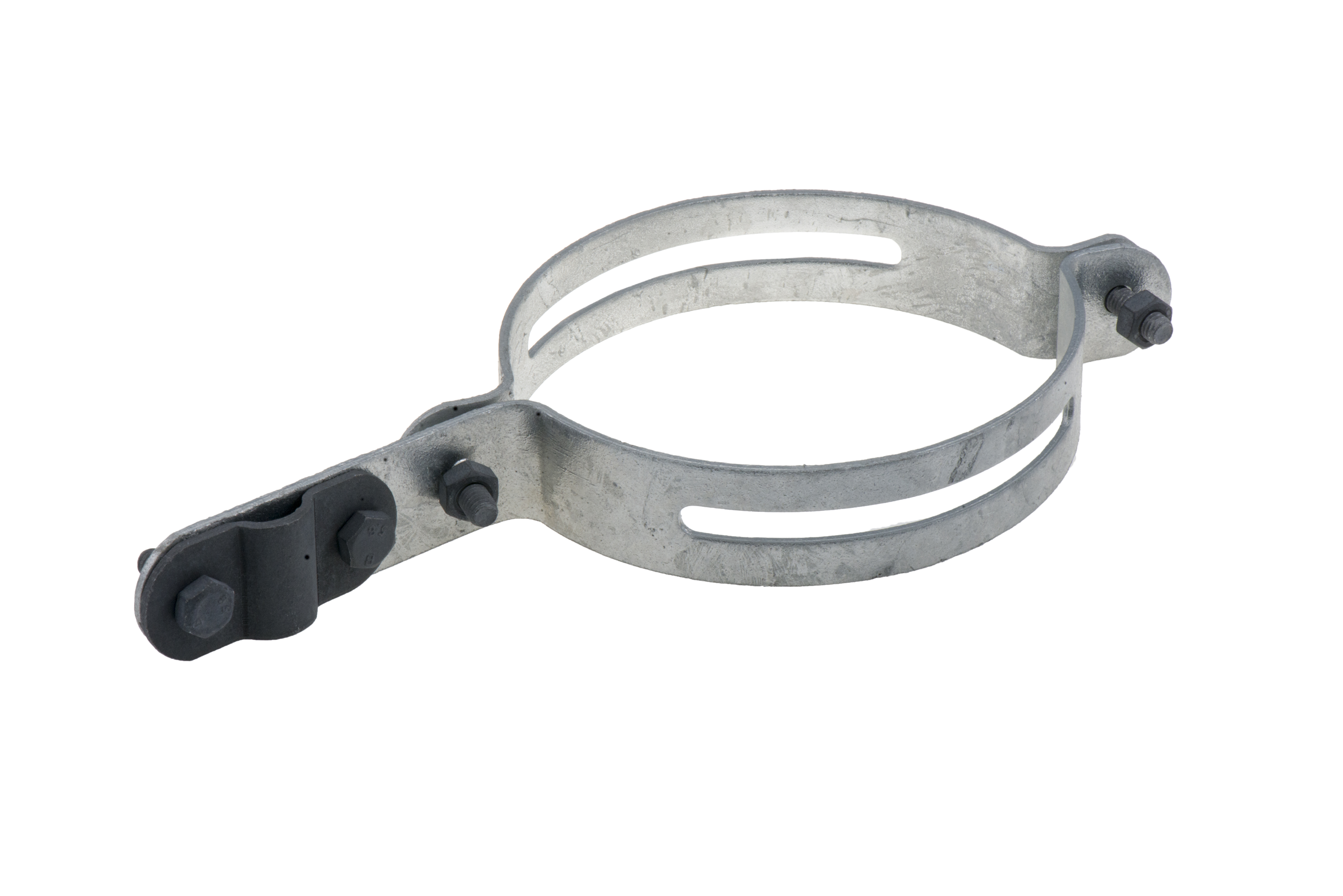 Fallrohrhalter, Schraubklemme 2xM6, 100mm, feuerverzinkt – Pawbol